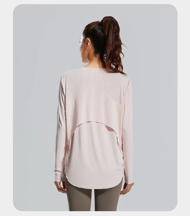Round Neck Long Sleeve Loose Sweatshirt