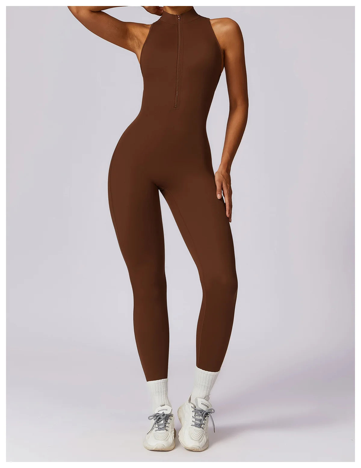 V Back One-piece Suit Women Sports Jumpsuit