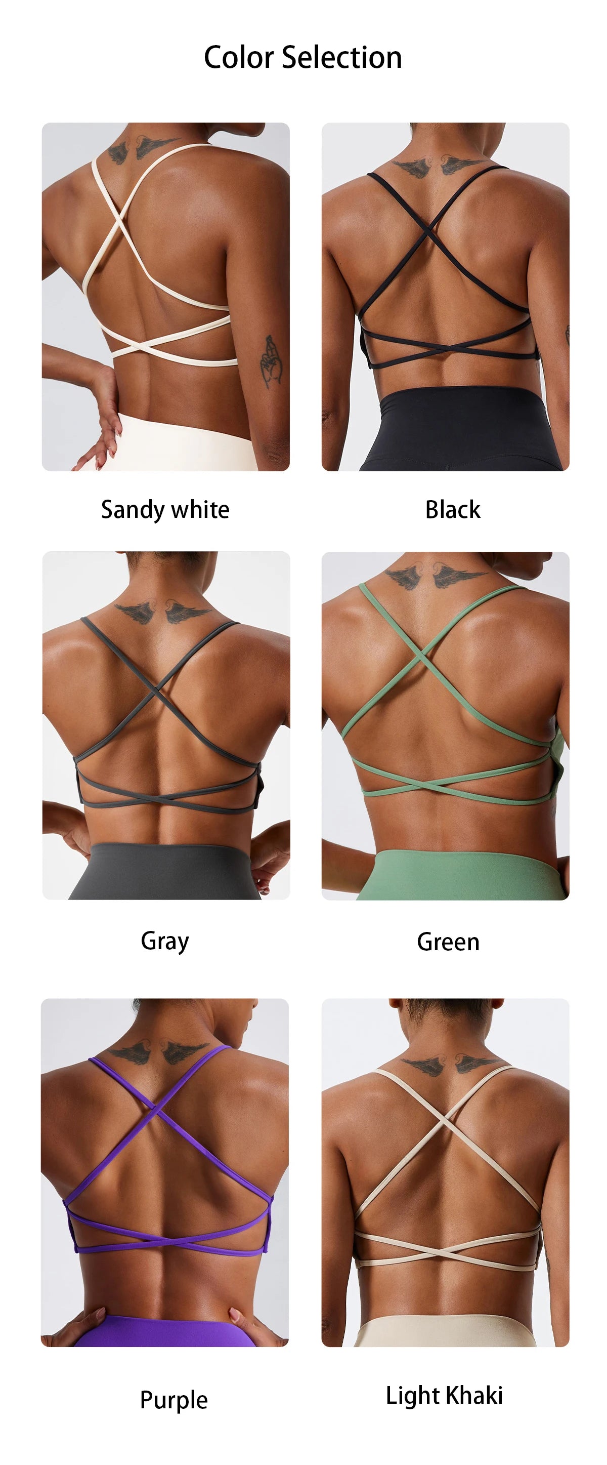 Super Soft Back Cross  Sports Bra