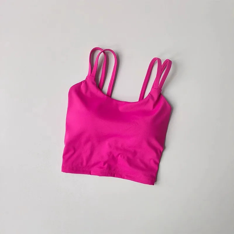Women's Push-Up Sports Bra – Padded, Knotted Back