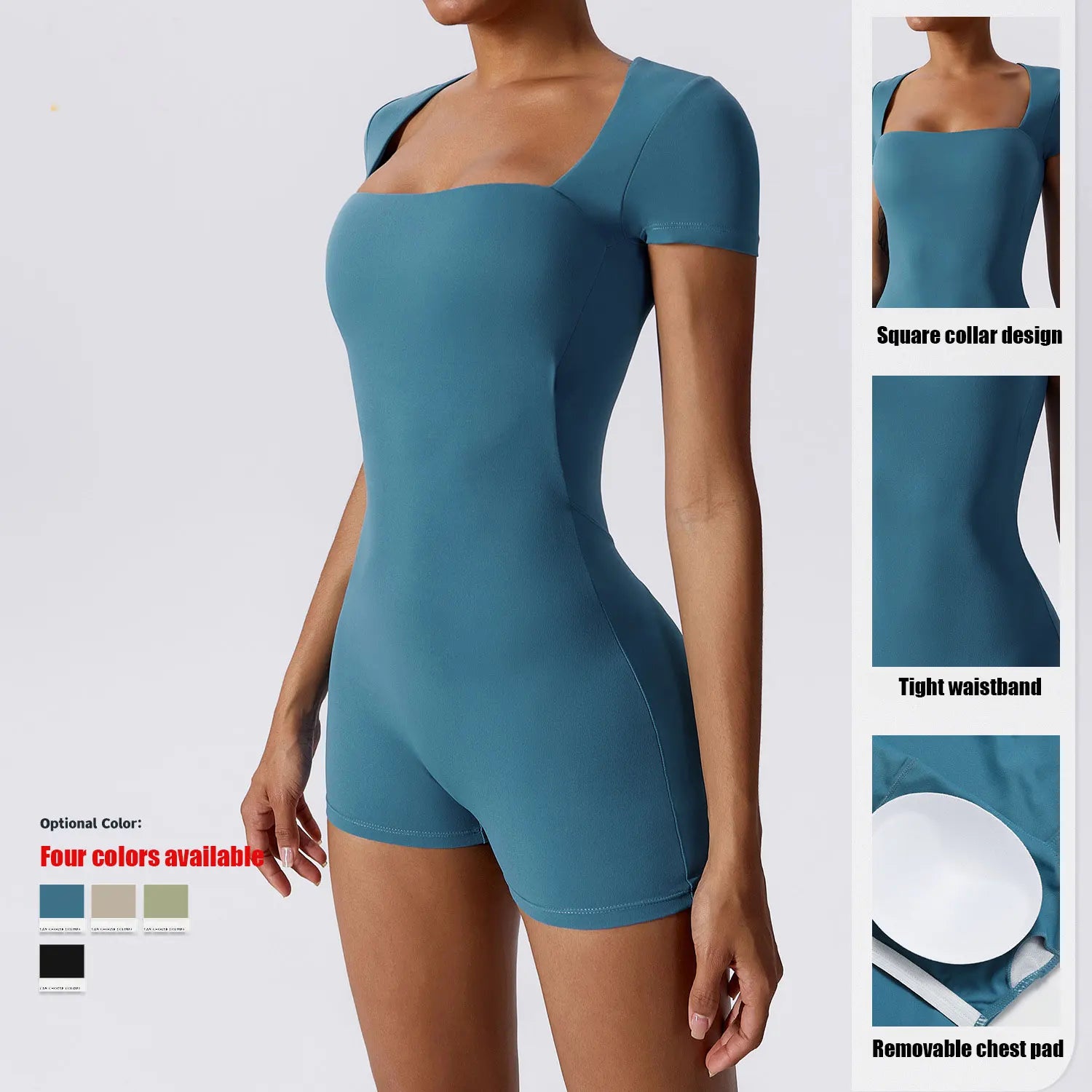One Piece Short Sleeve Short Bodysuit