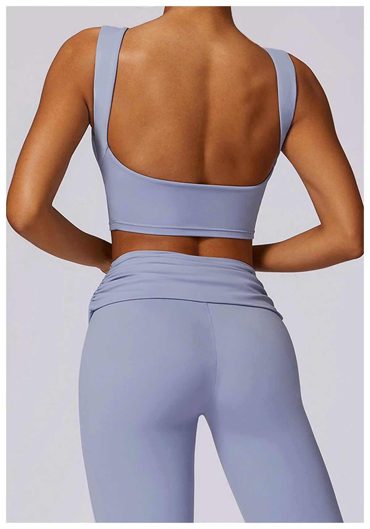 Women's Seamless High Waist Leggings And Top