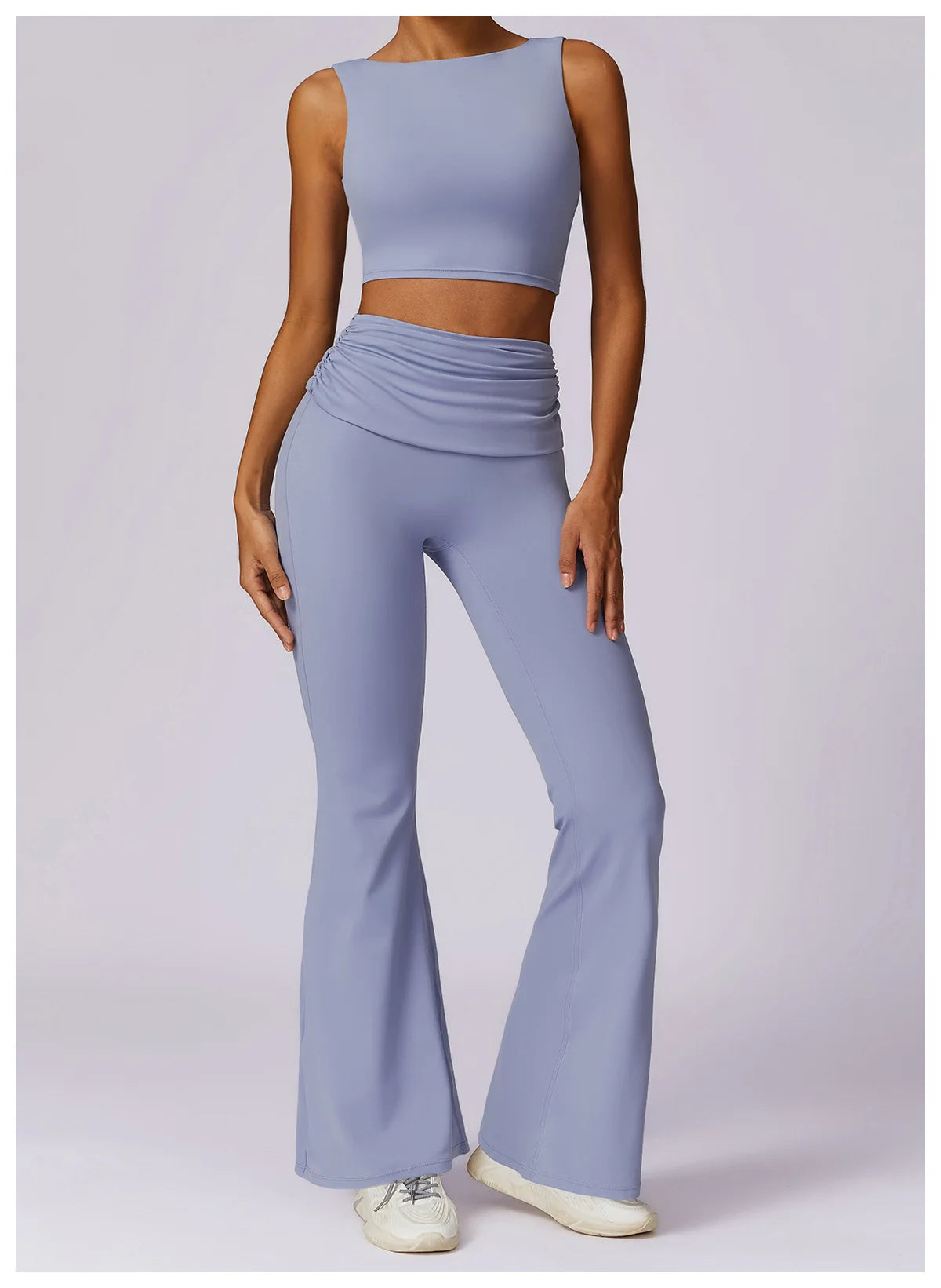 Women's Seamless High Waist Leggings And Top