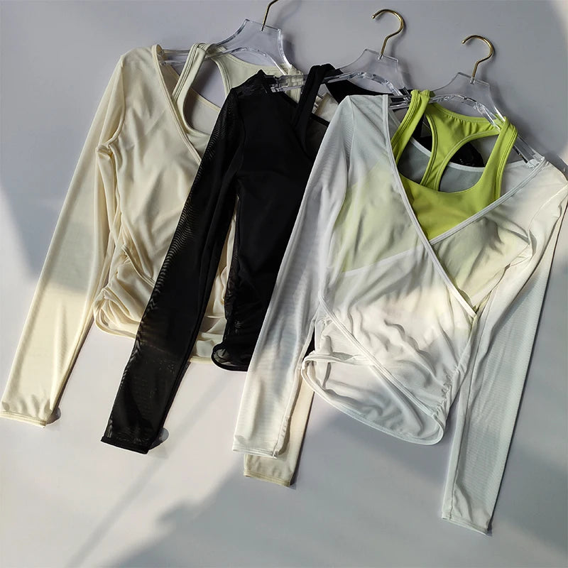 Mesh Sports Bra – 2-in-1 Quick-Dry Cover-Up