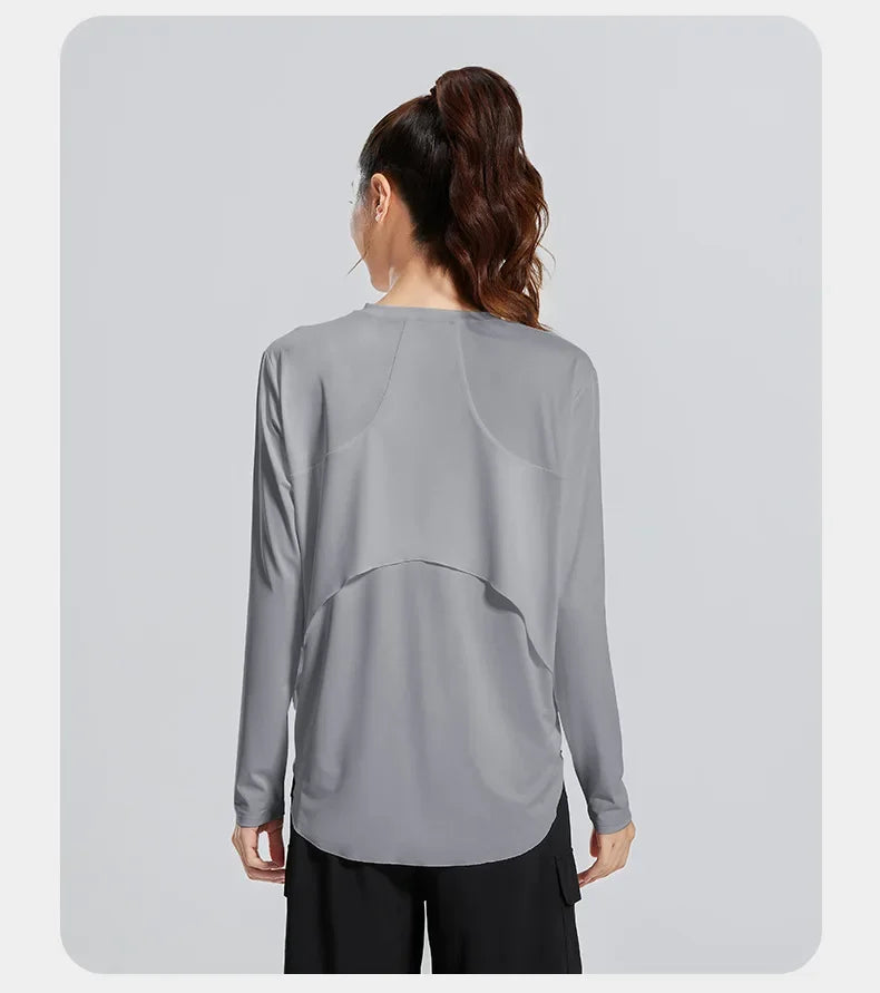 Round Neck Long Sleeve Loose Sweatshirt