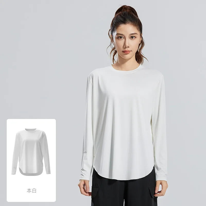 Round Neck Long Sleeve Loose Sweatshirt