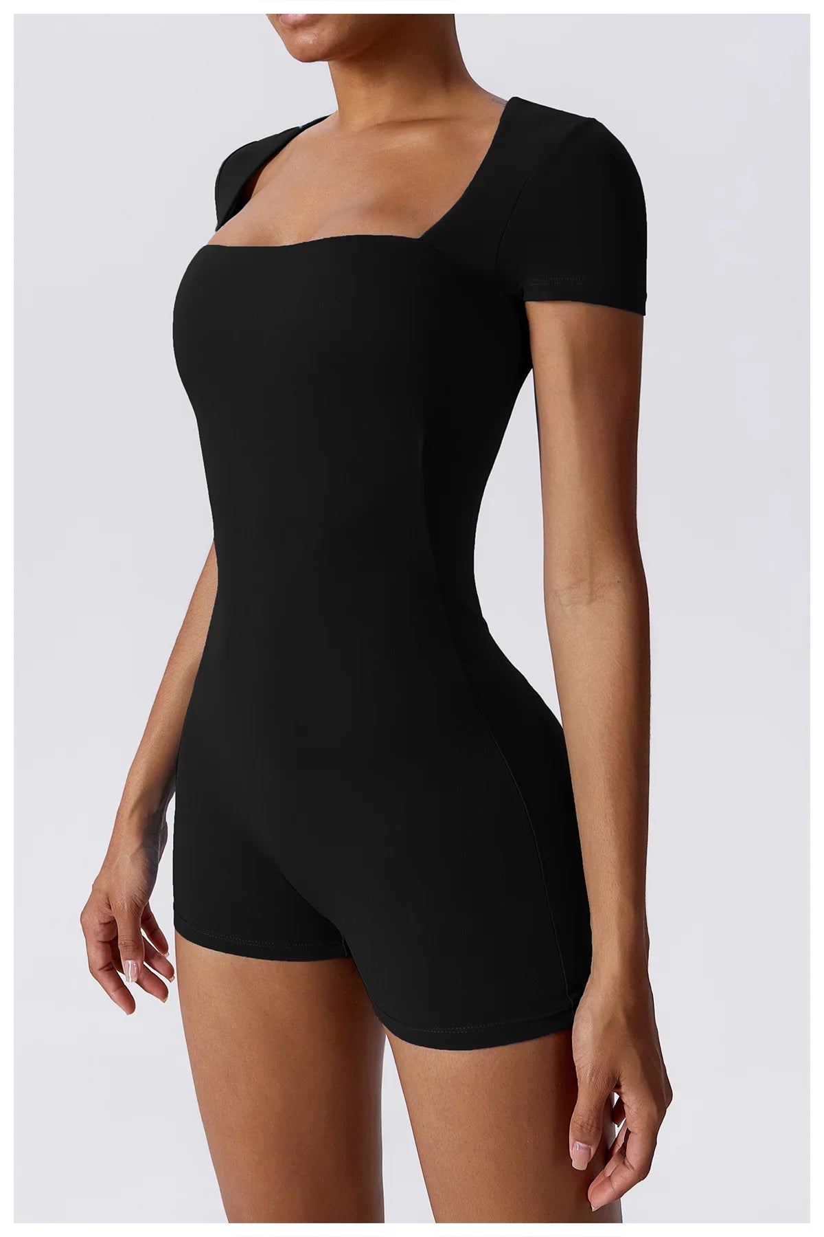 One Piece Short Sleeve Short Bodysuit