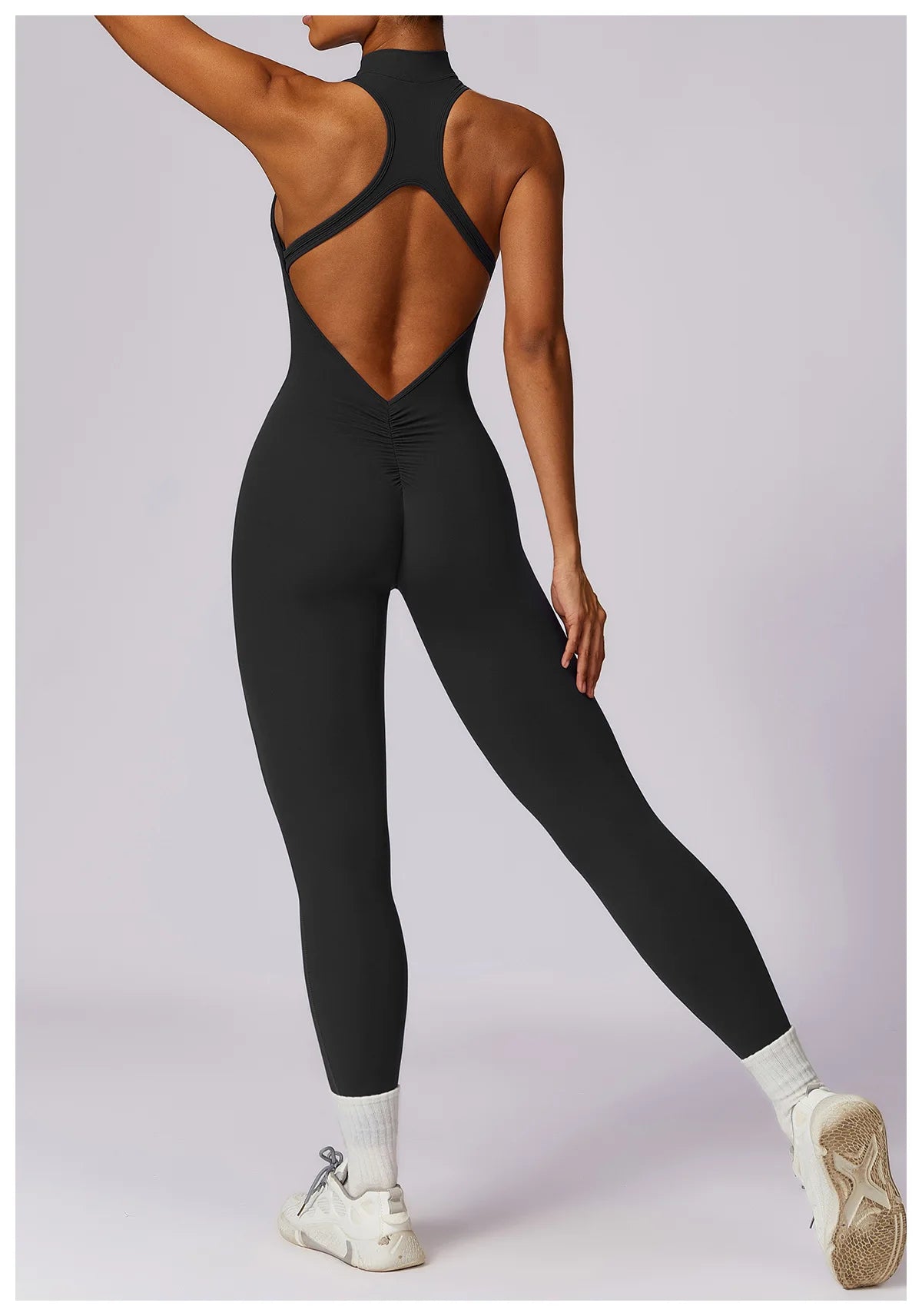 V Back One-piece Suit Women Sports Jumpsuit