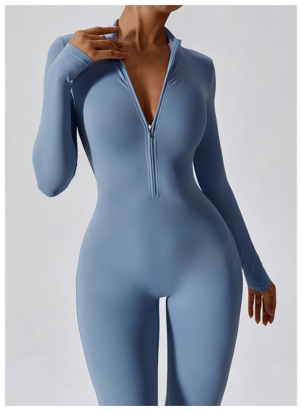 Zippered Sports Jumpsuit