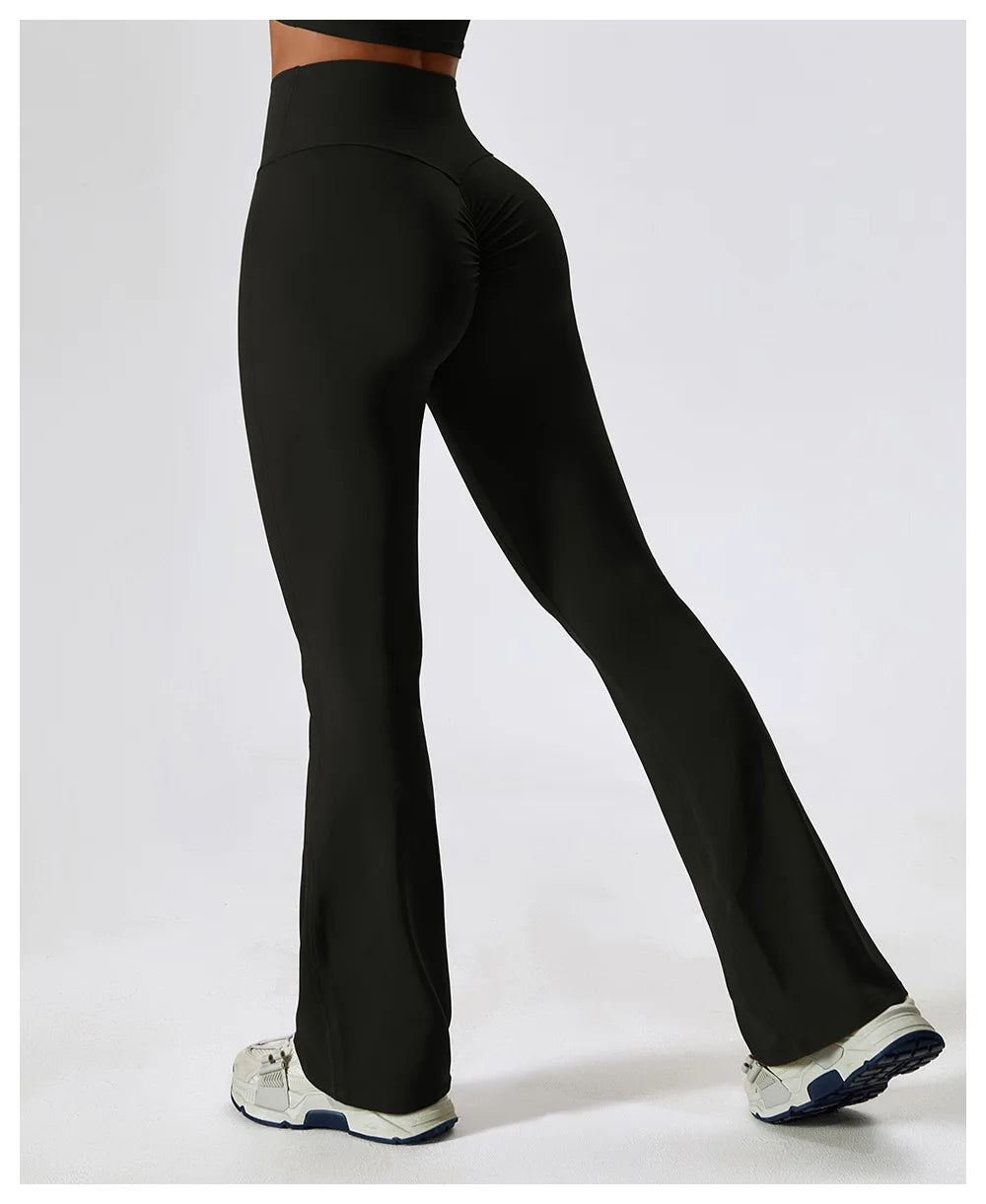 High Waisted Push Up Flared Leggings