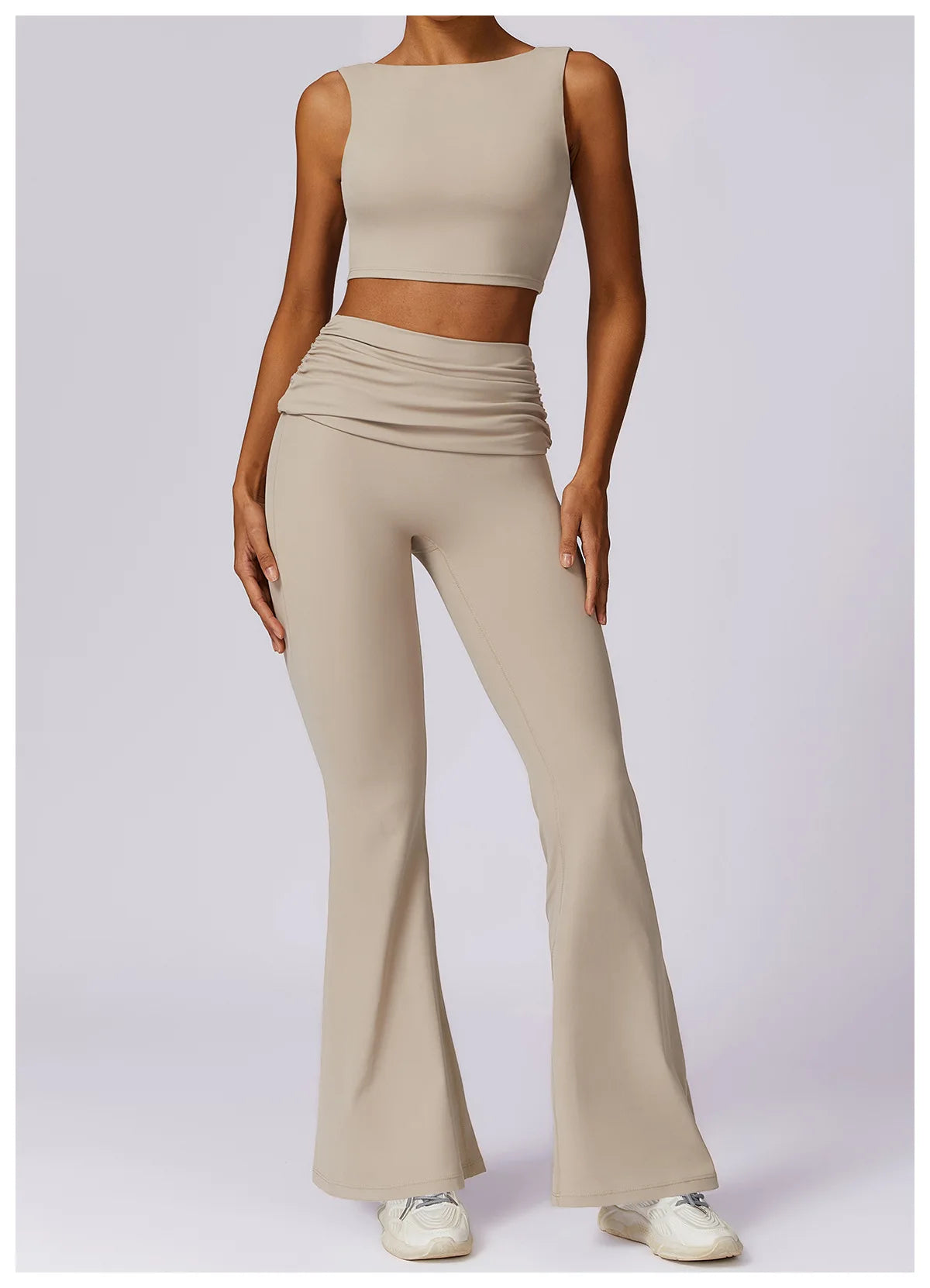 Women's Seamless High Waist Leggings And Top