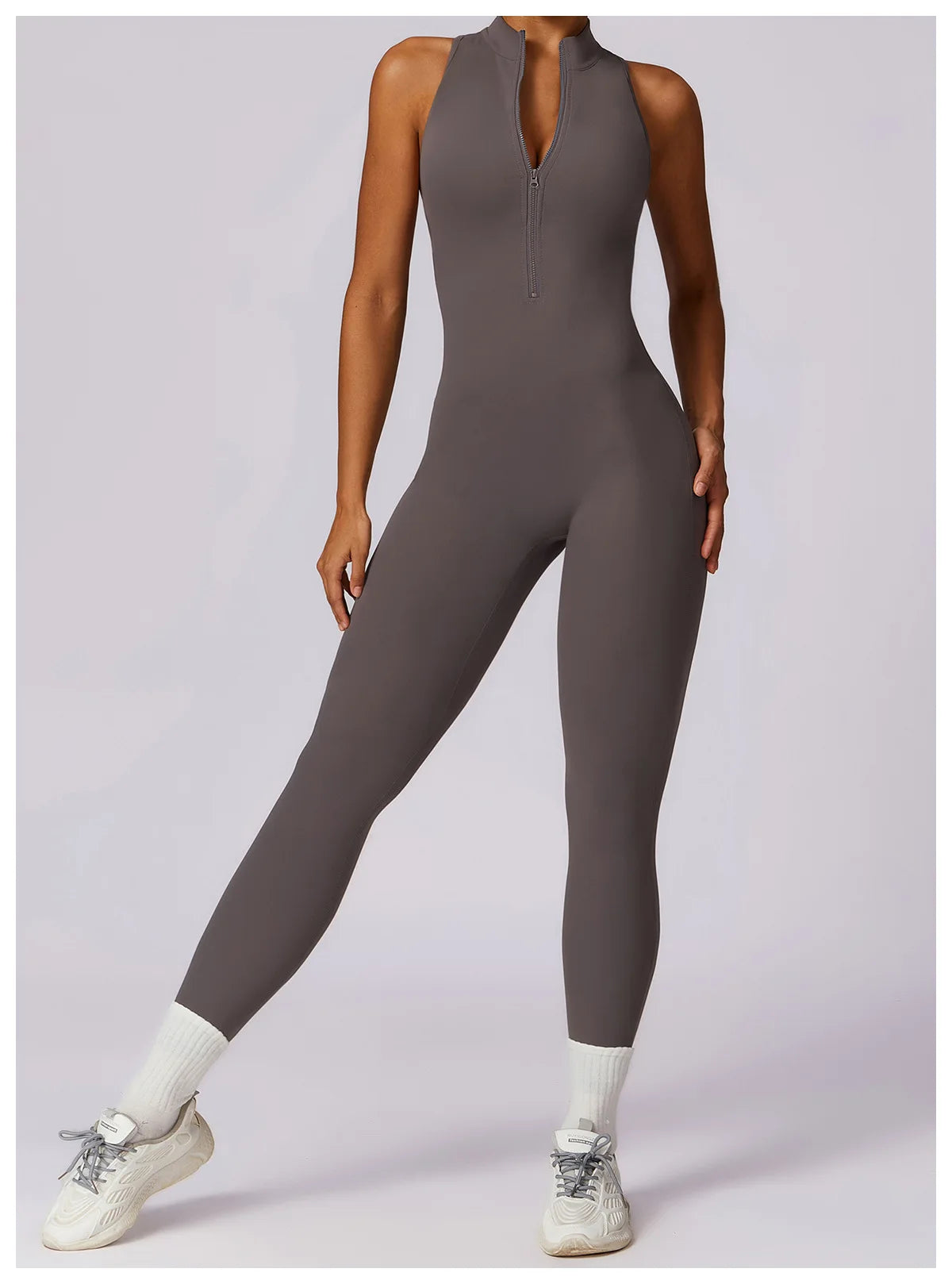 V Back One-piece Suit Women Sports Jumpsuit