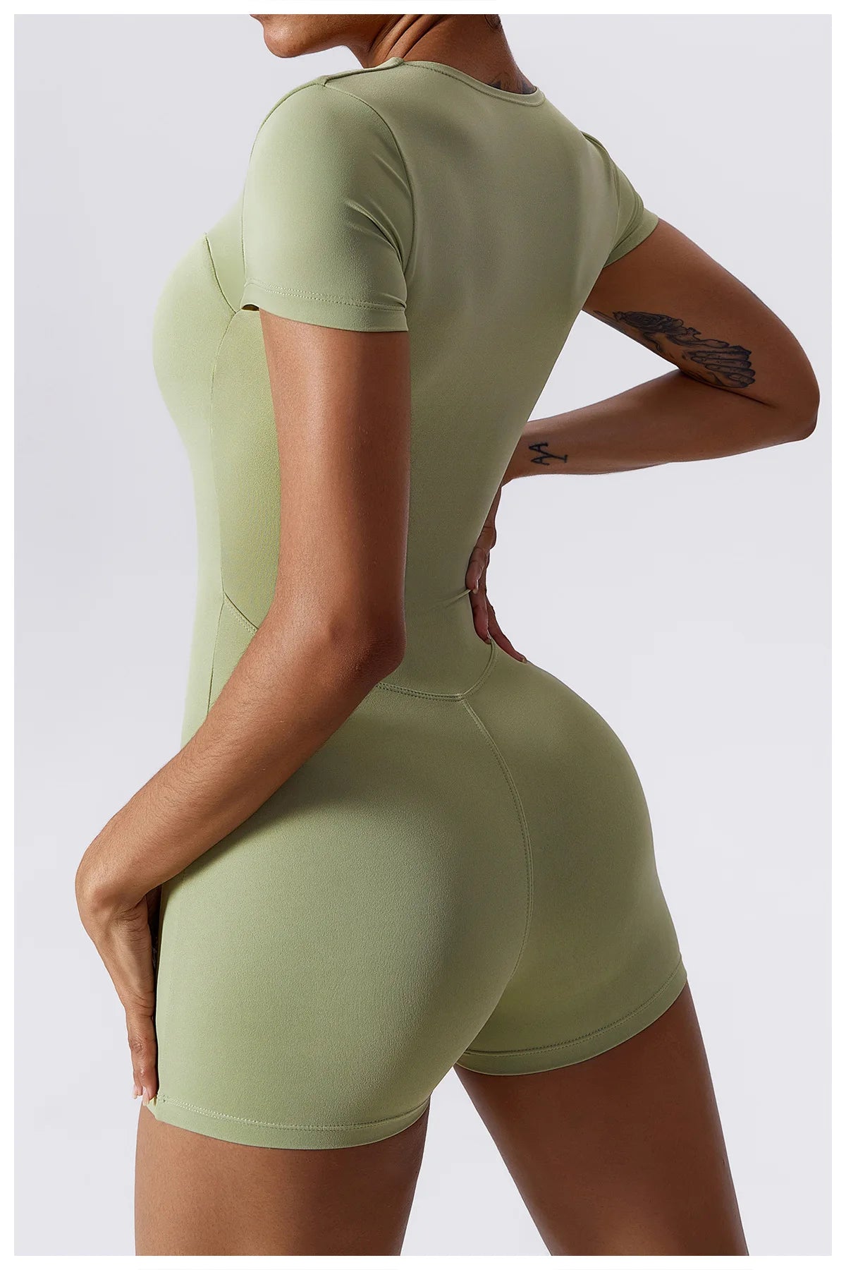 One Piece Short Sleeve Short Bodysuit