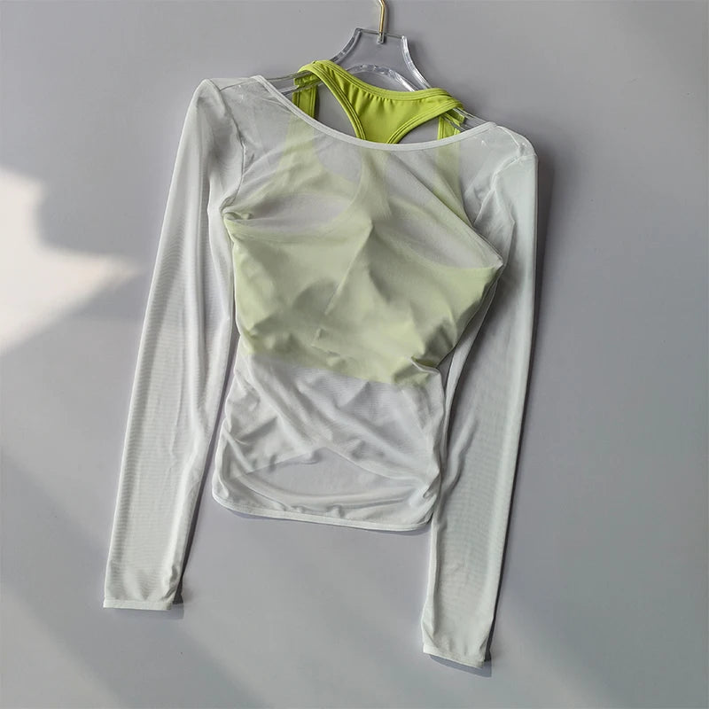 Mesh Sports Bra – 2-in-1 Quick-Dry Cover-Up