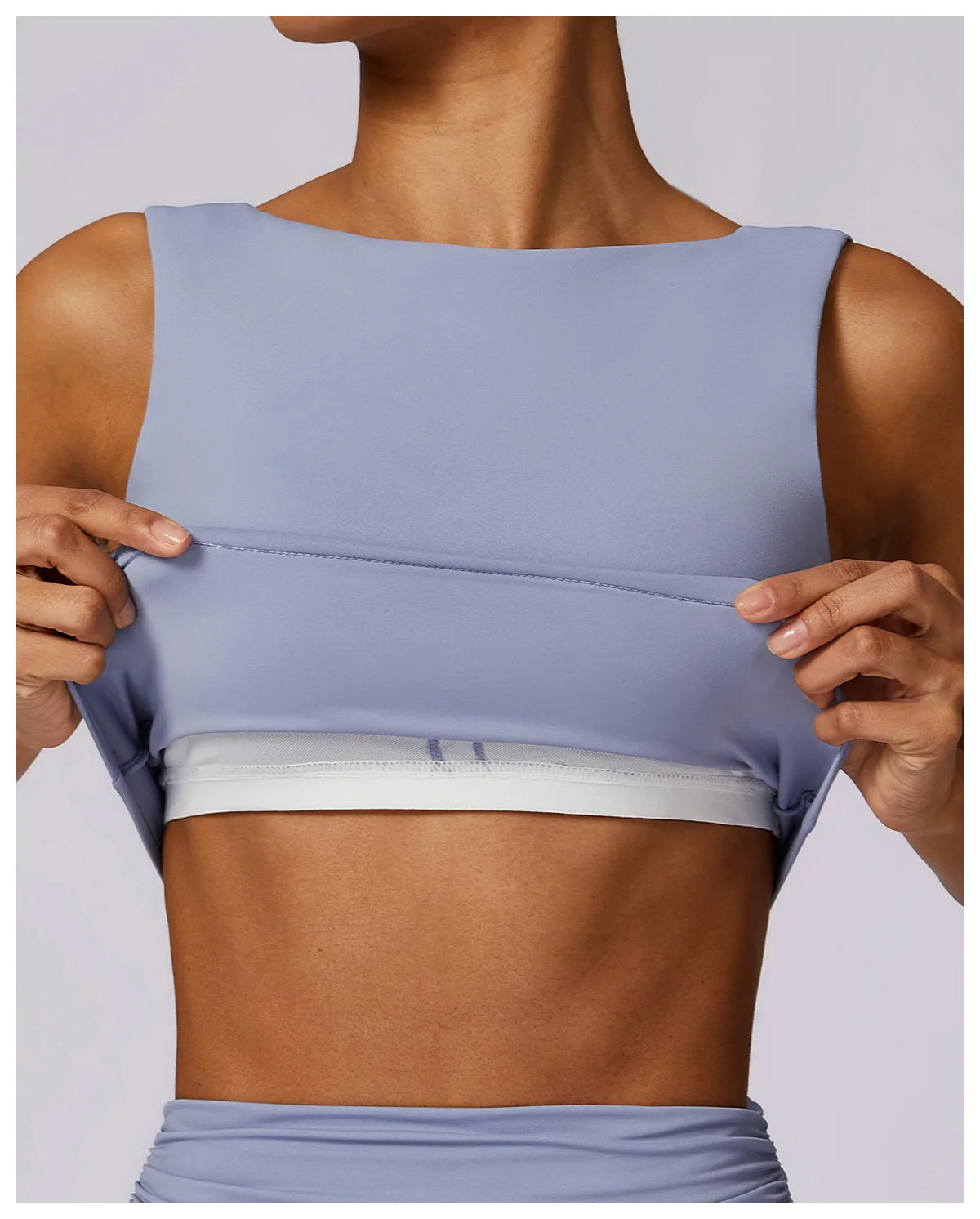 High Impact Open Back Support Tank To With Removable Pads