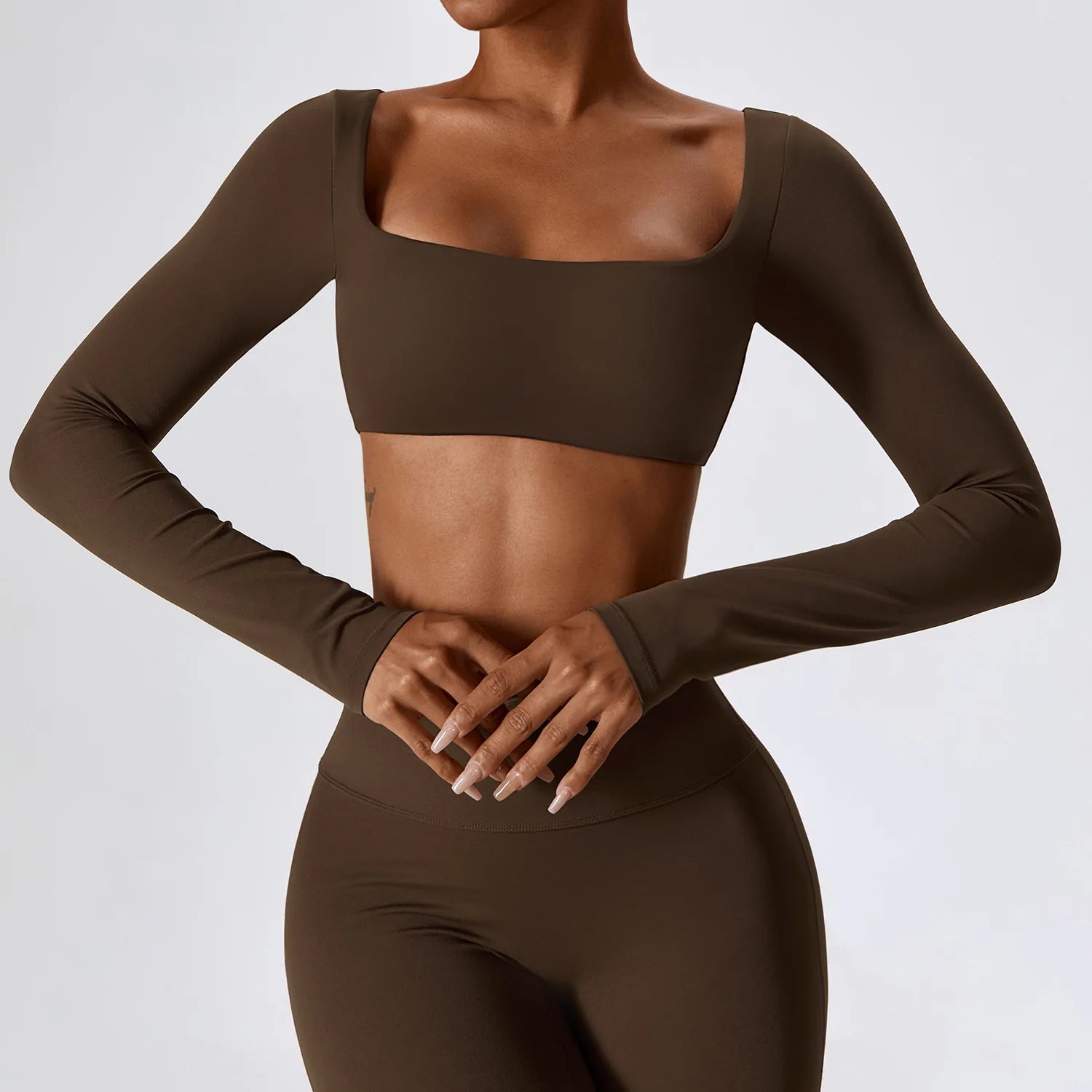 Women's Long-Sleeve Crop Top – Yoga & Sportswear
