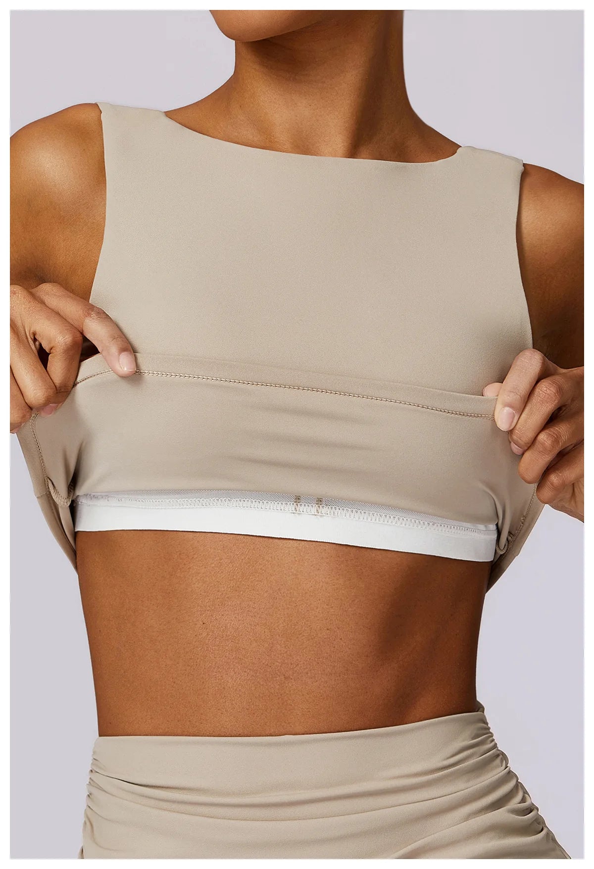 High Impact Open Back Support Tank To With Removable Pads
