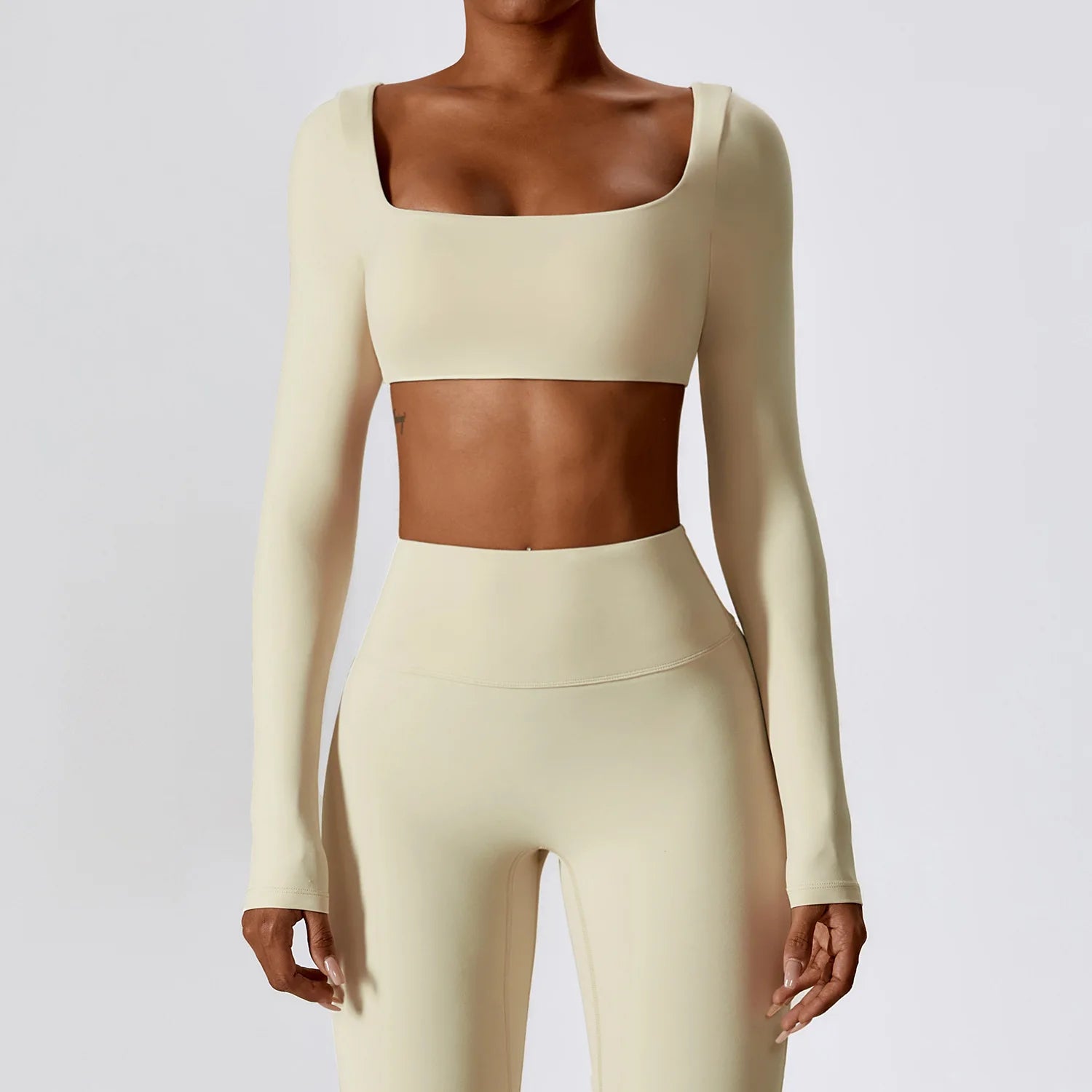 Women's Long-Sleeve Crop Top – Yoga & Sportswear