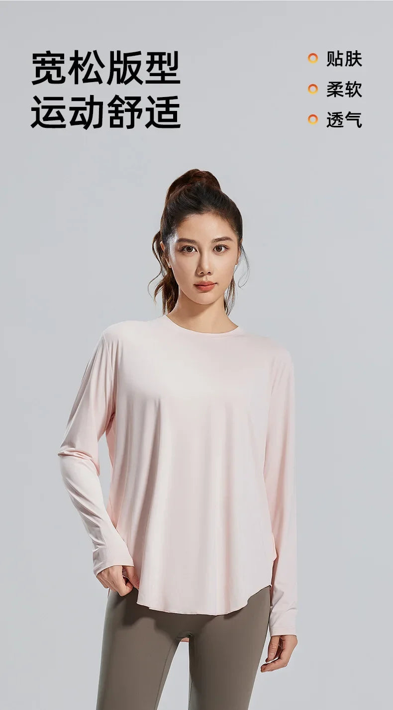 Round Neck Long Sleeve Loose Sweatshirt