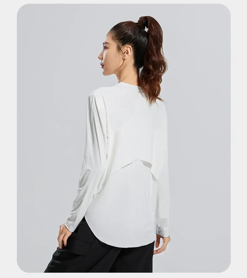 Round Neck Long Sleeve Loose Sweatshirt