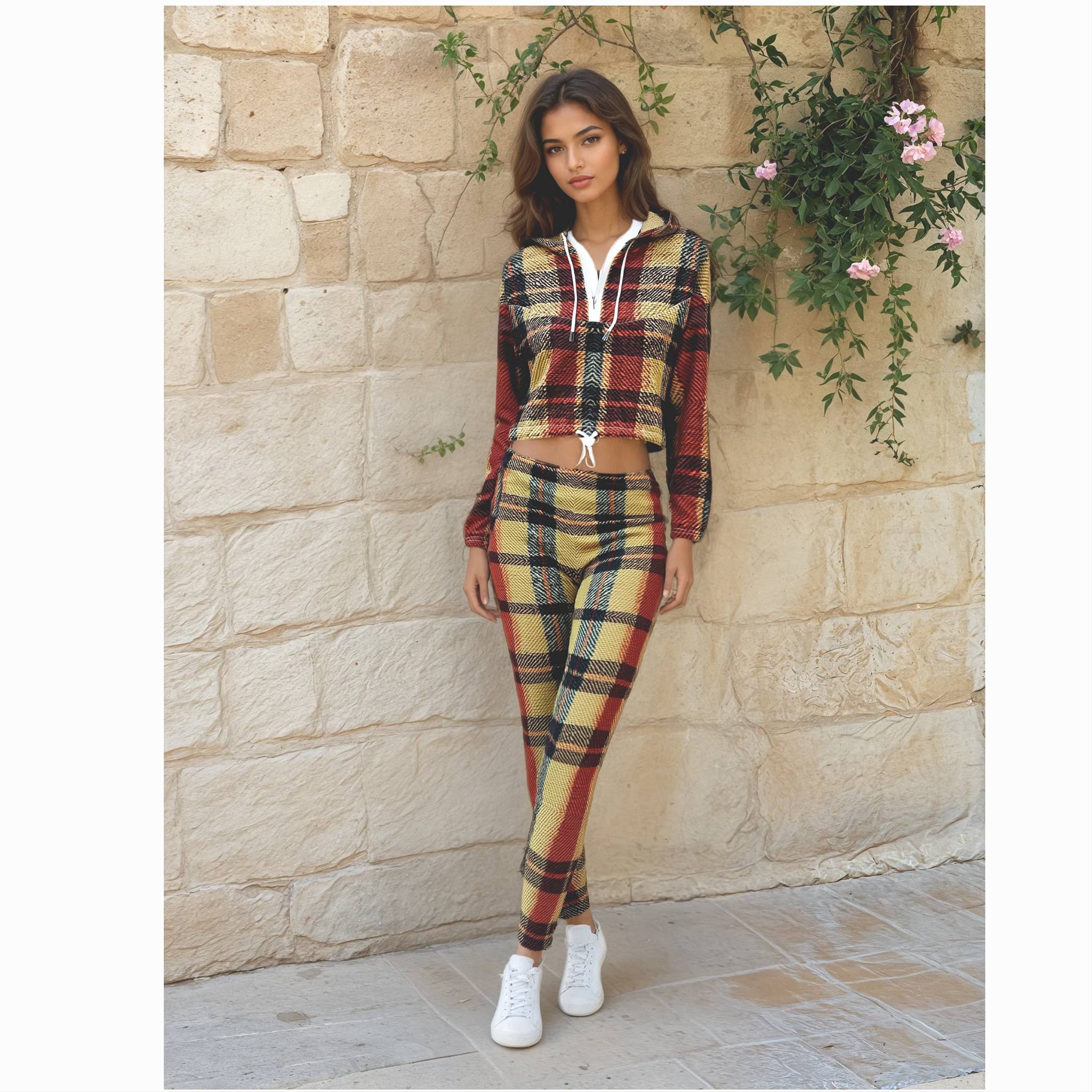 Rustic Tartan - Cropped Windbreaker