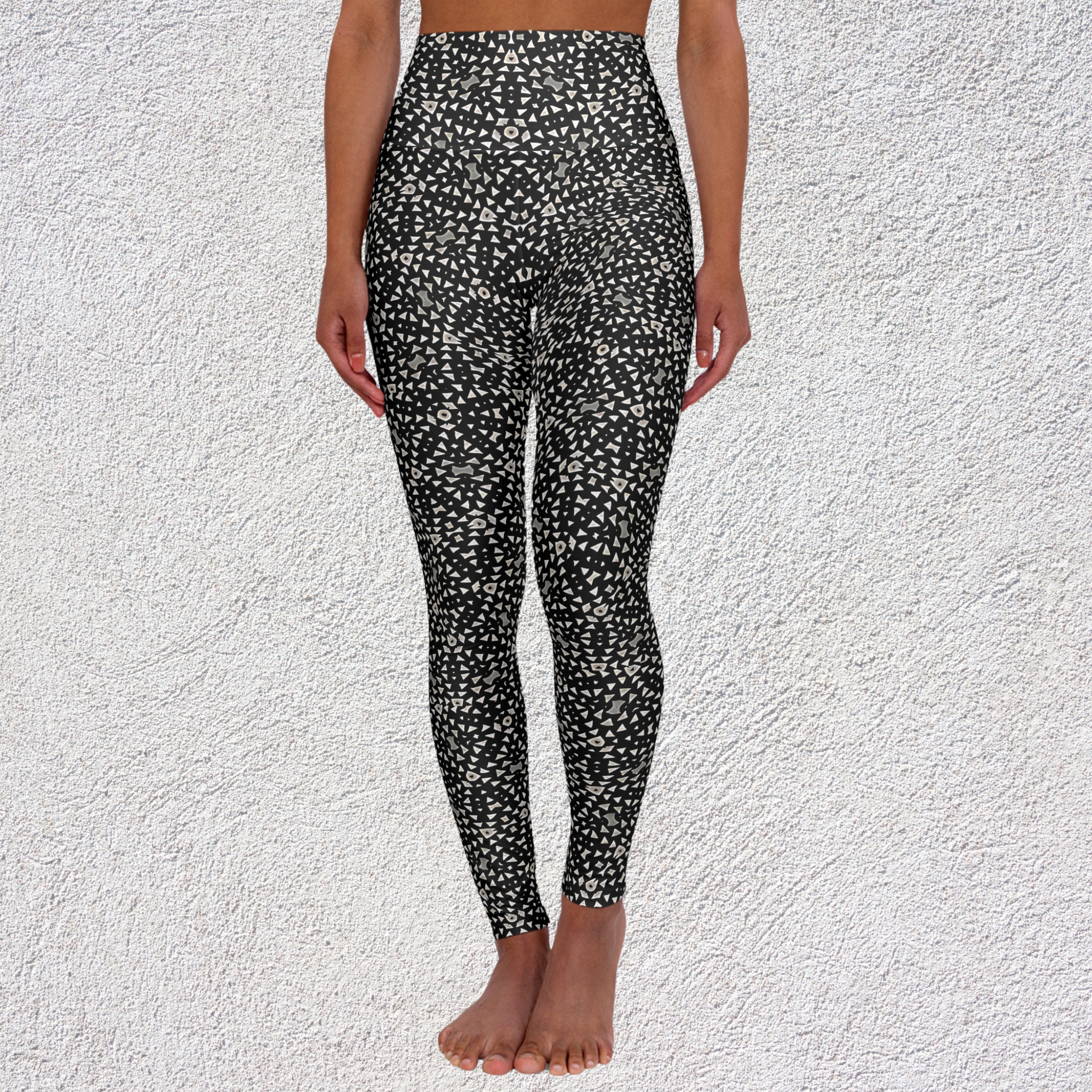 Chrome Star - High Waisted Yoga Leggings