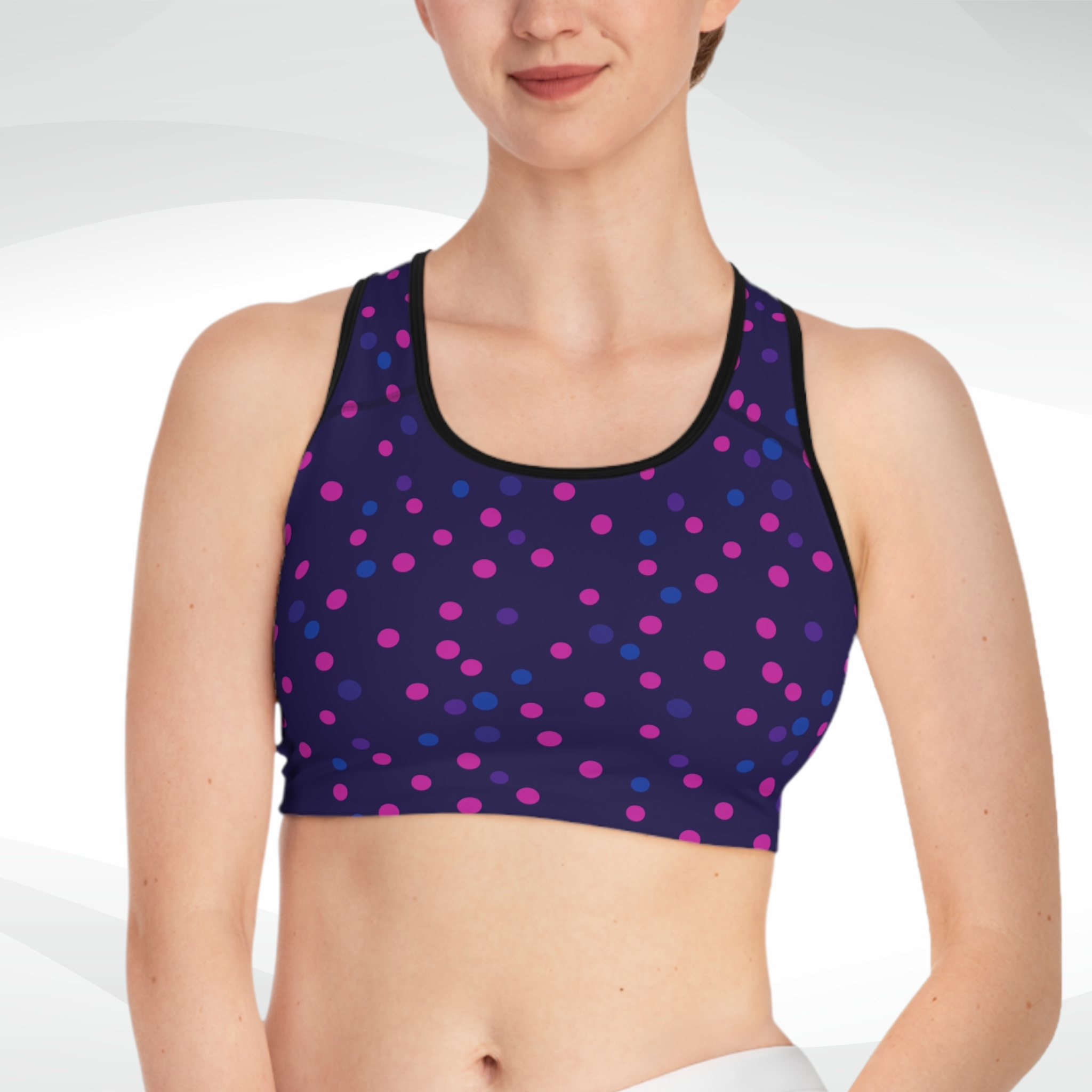 Polka Pop - Seamed Sports Bra
