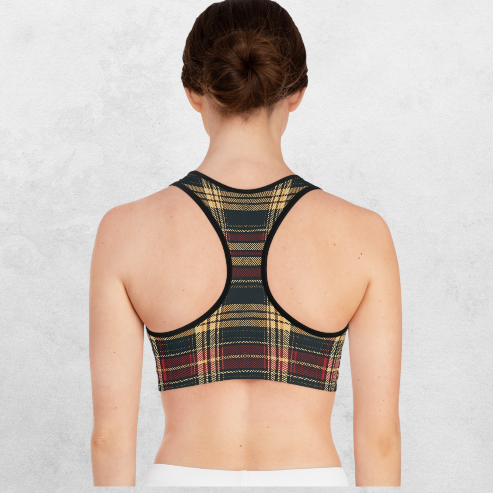 Plaid Allure - Seamed Sports Bra