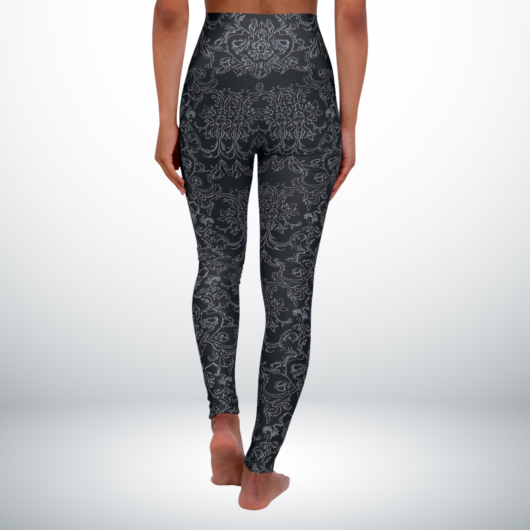Midnight Lace - High Waisted Yoga Leggings