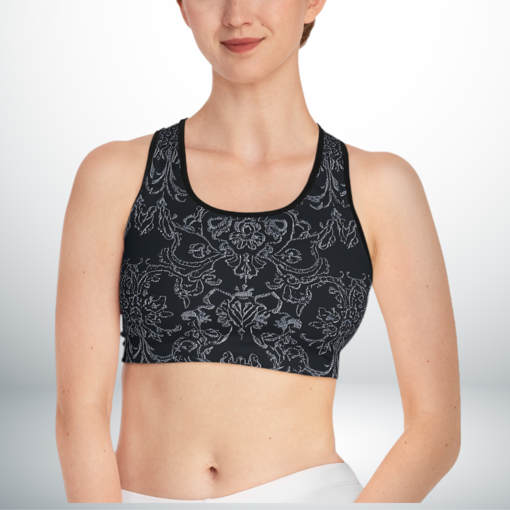 Midnight Lace - Seamed Sports Bra