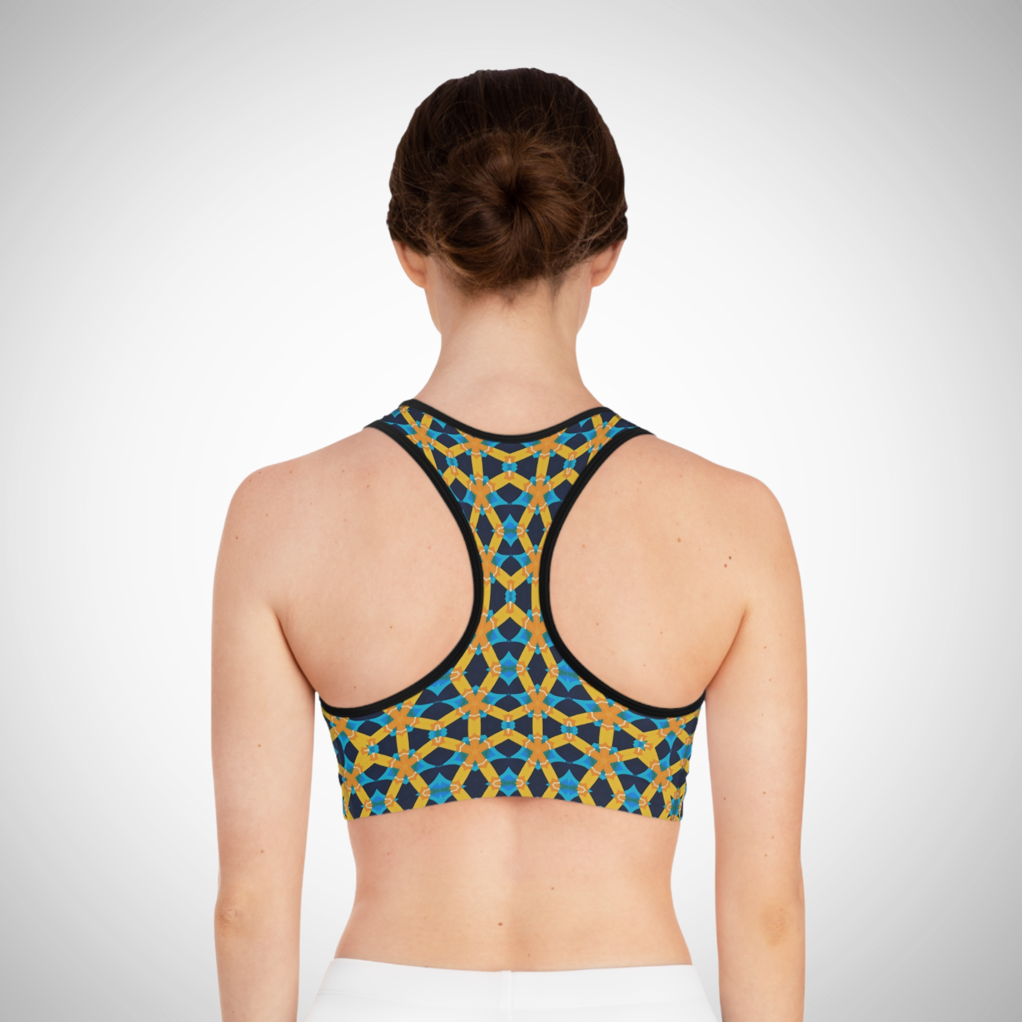 Royal Grid - Seamed Sports Bra