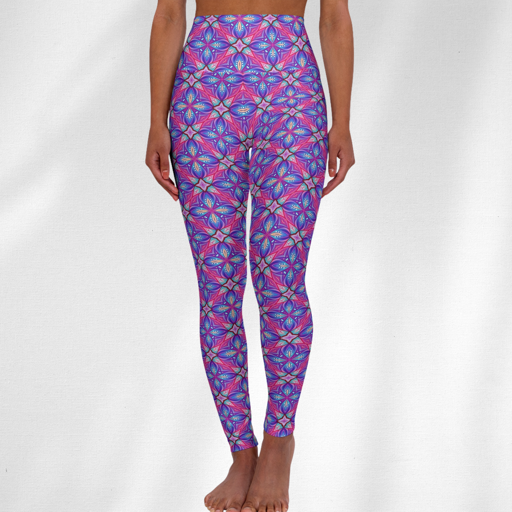 Vibrant Reverie - High Waisted Yoga Leggings