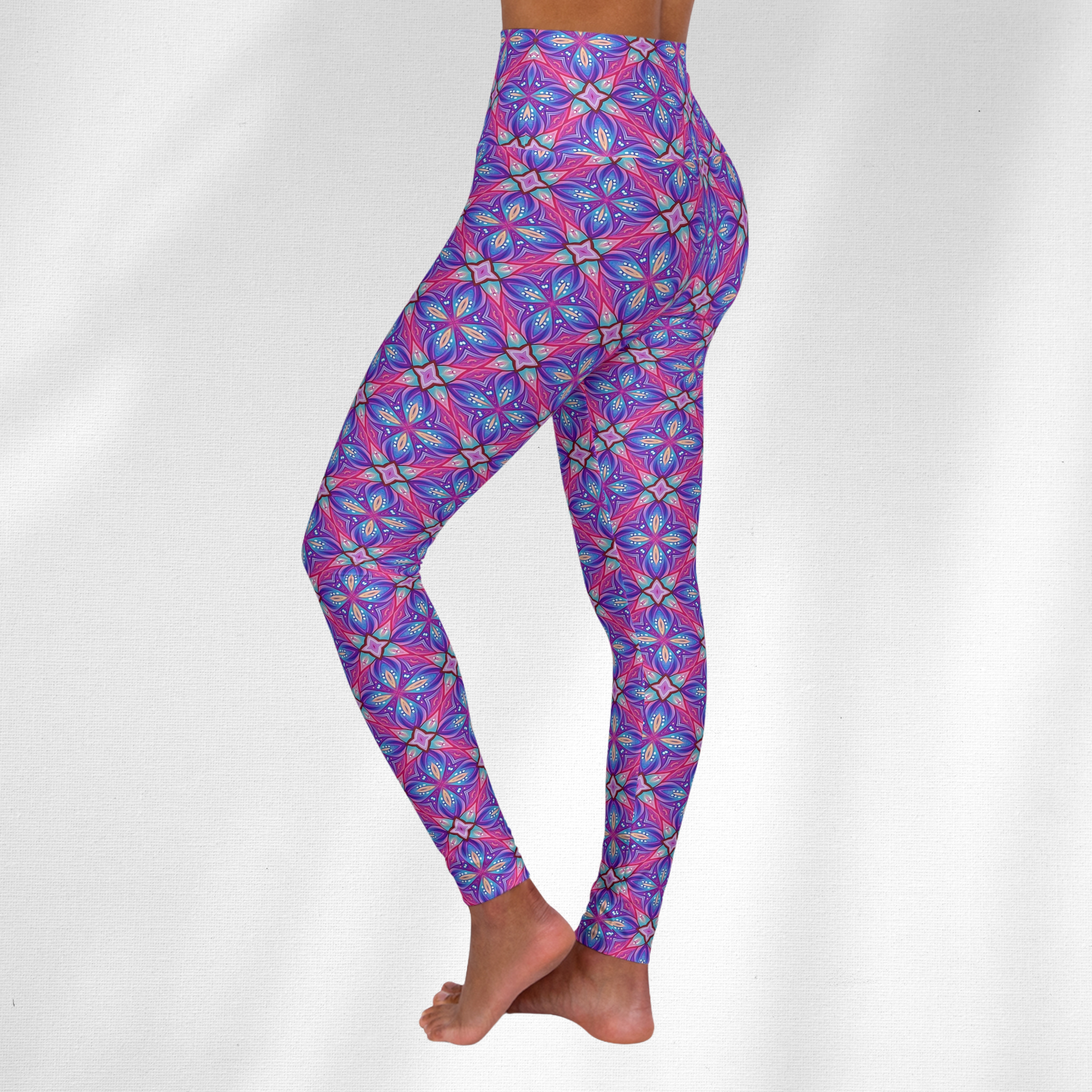 Vibrant Reverie - High Waisted Yoga Leggings