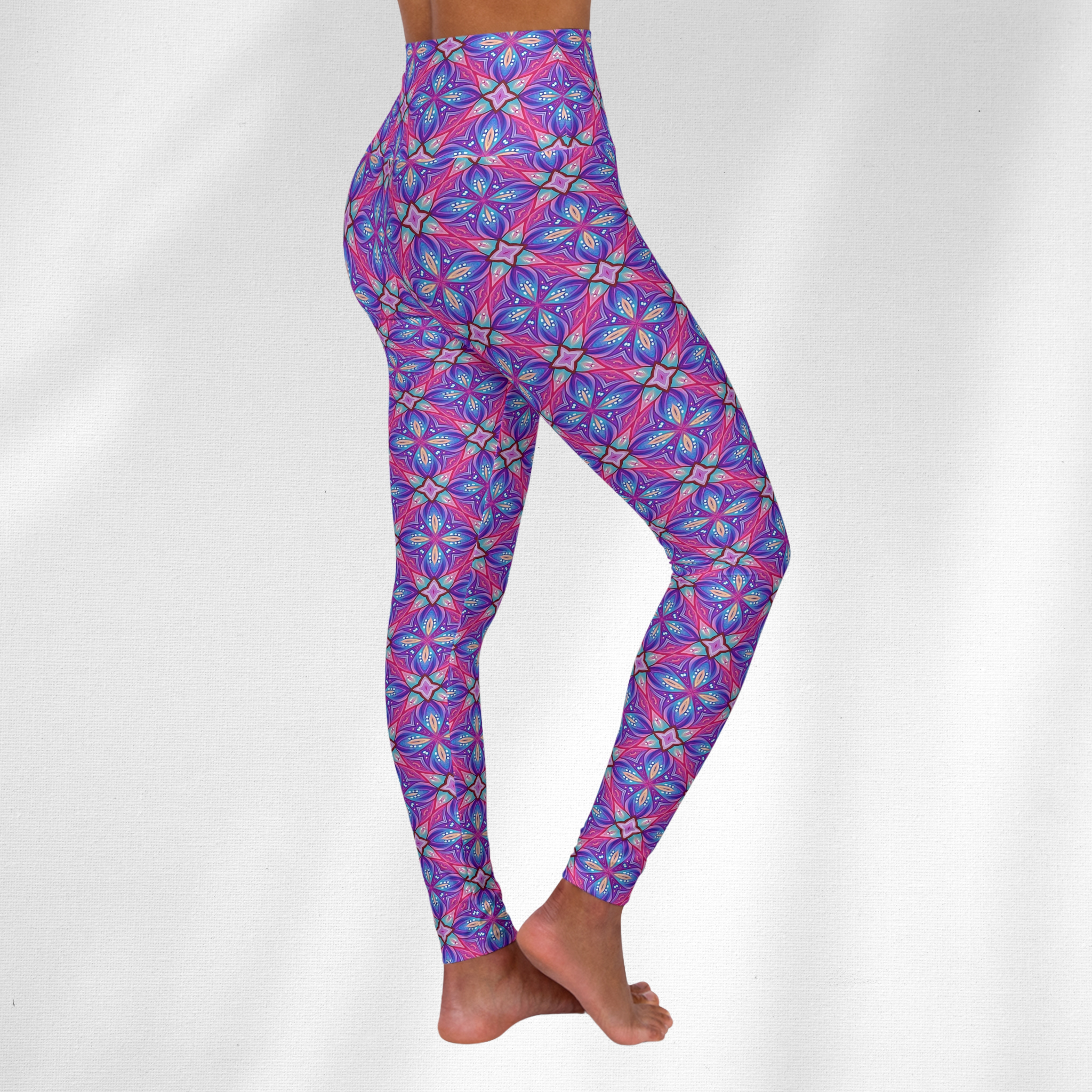Vibrant Reverie - High Waisted Yoga Leggings