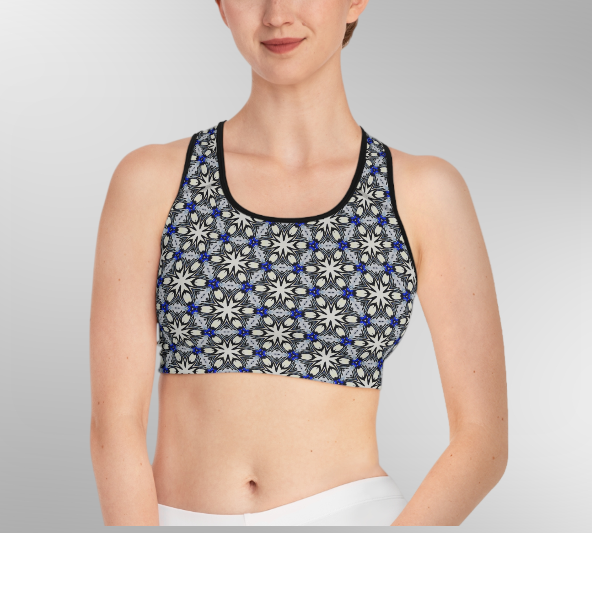 Arctic Starburst - Seamed Sports Bra
