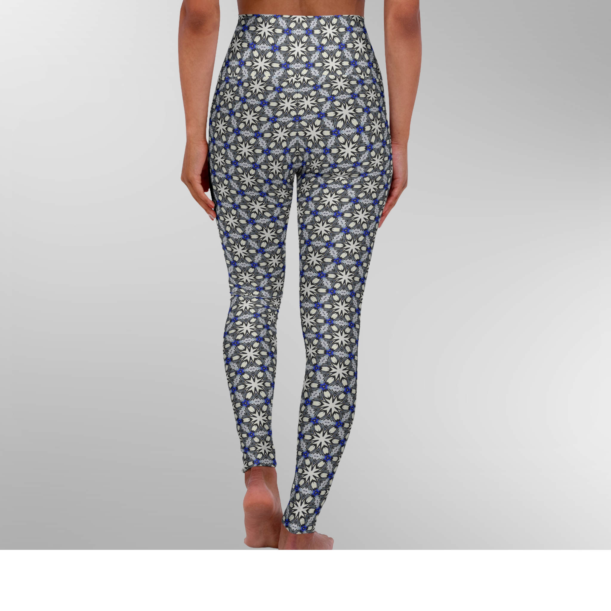 Arctic Starburst - High Waisted Yoga Leggings