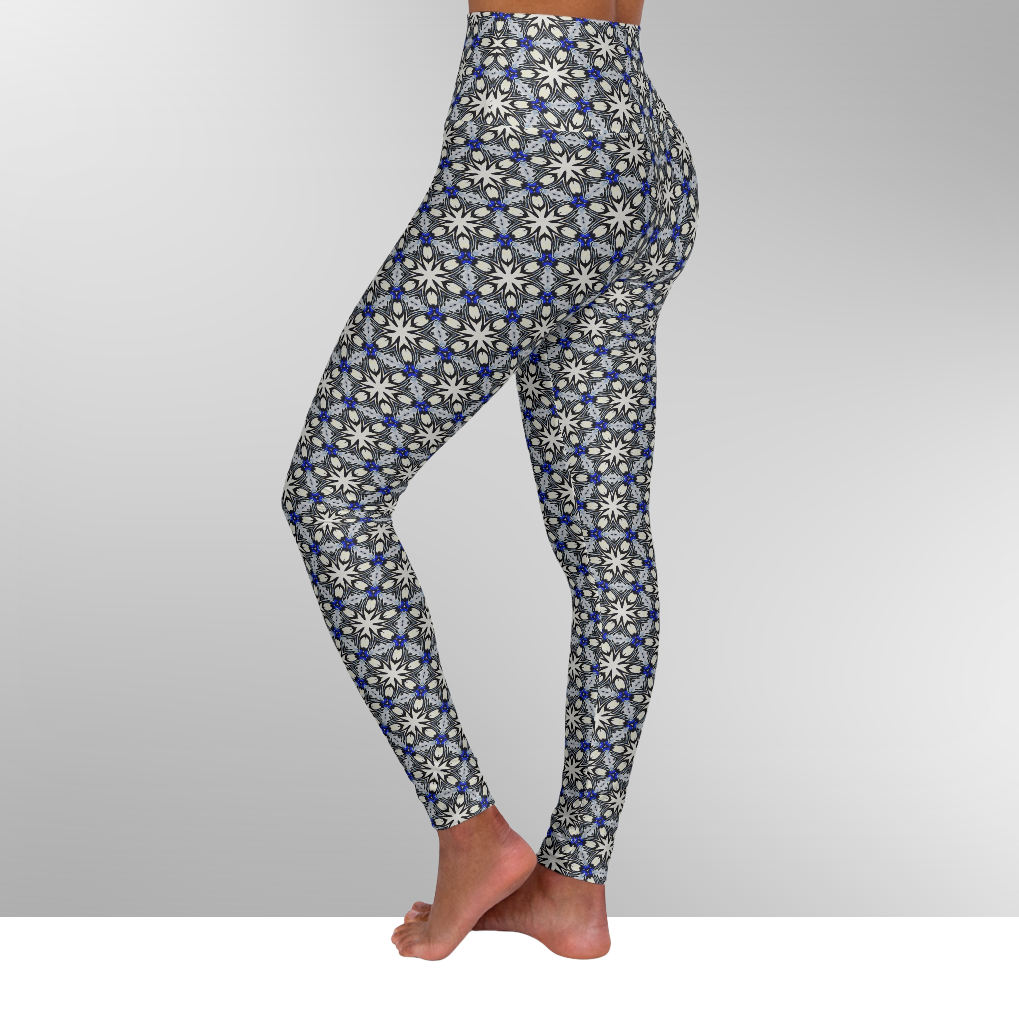 Arctic Starburst - High Waisted Yoga Leggings