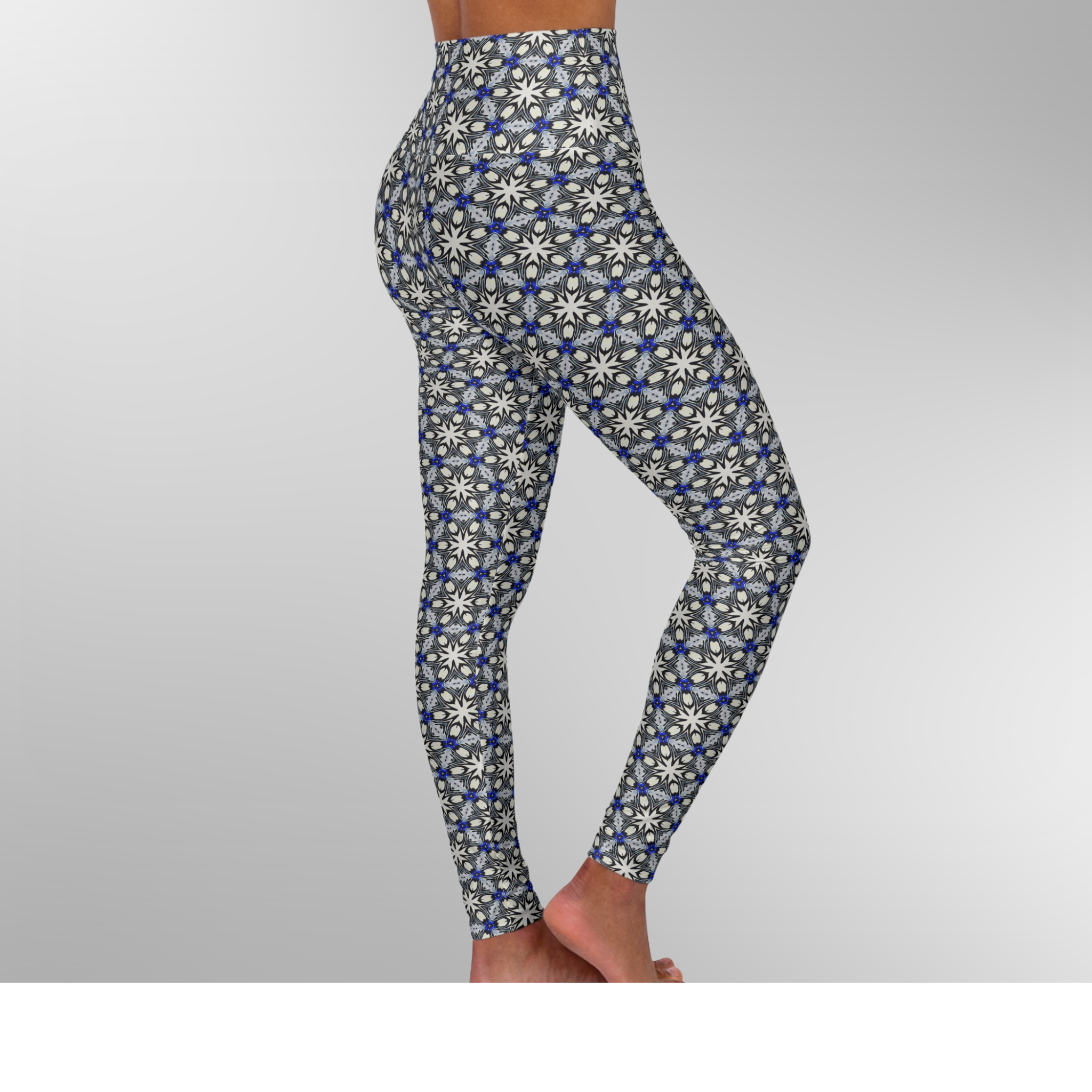 Arctic Starburst - High Waisted Yoga Leggings