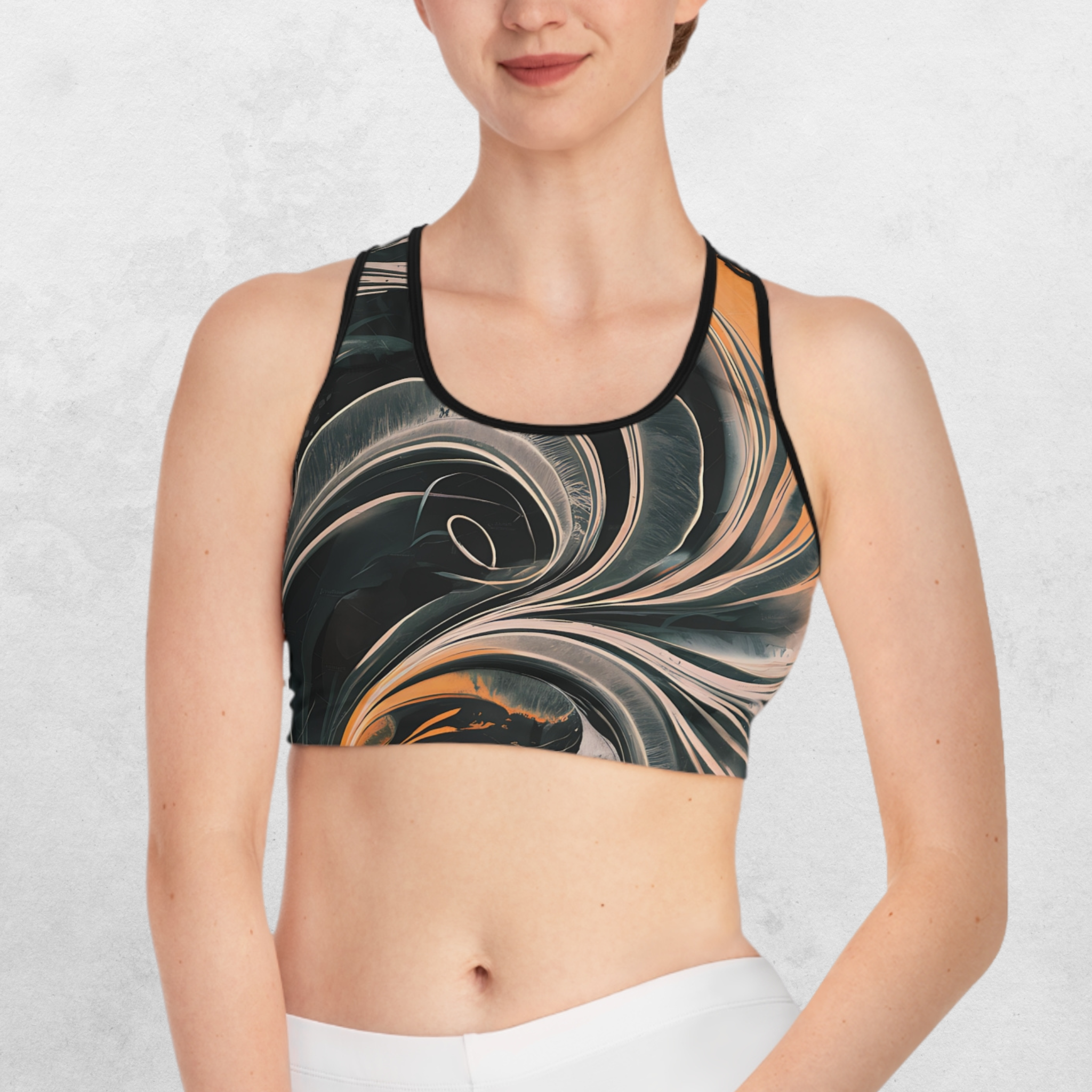 Midnight Flame - Seamed Sports Bra