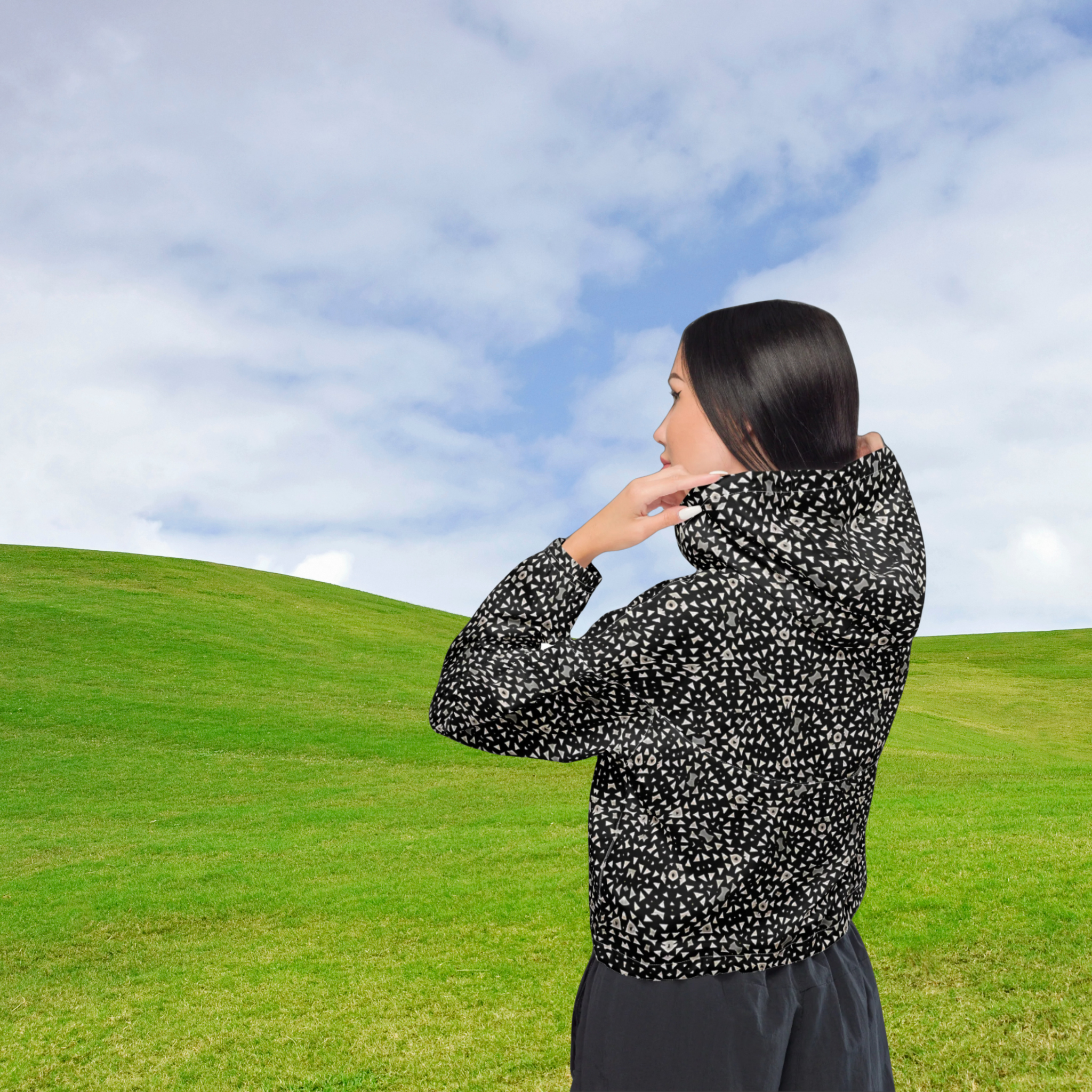 Chrome Star - Cropped Windbreaker