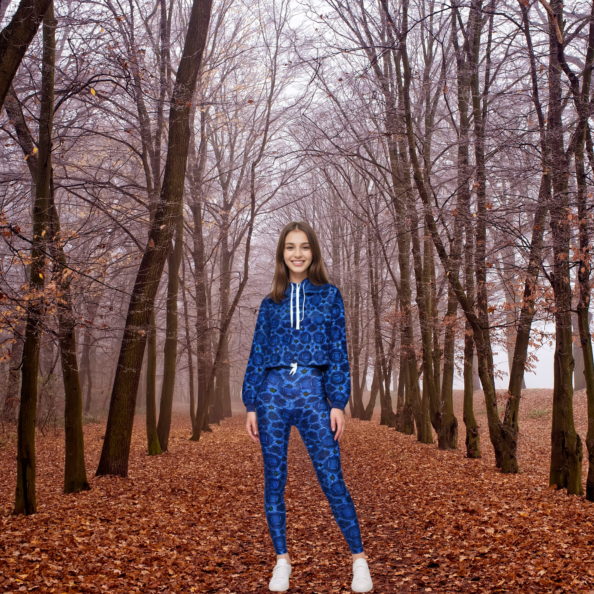 Blue Ice - Cropped Windbreaker