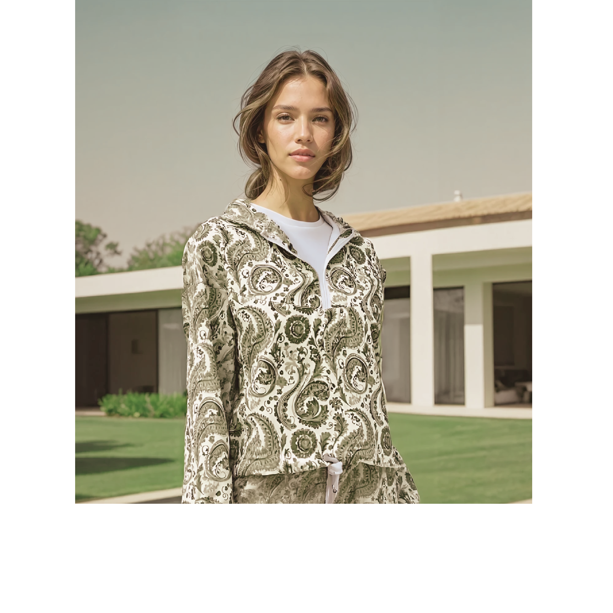 Timeless Grace -  Cropped Windbreaker