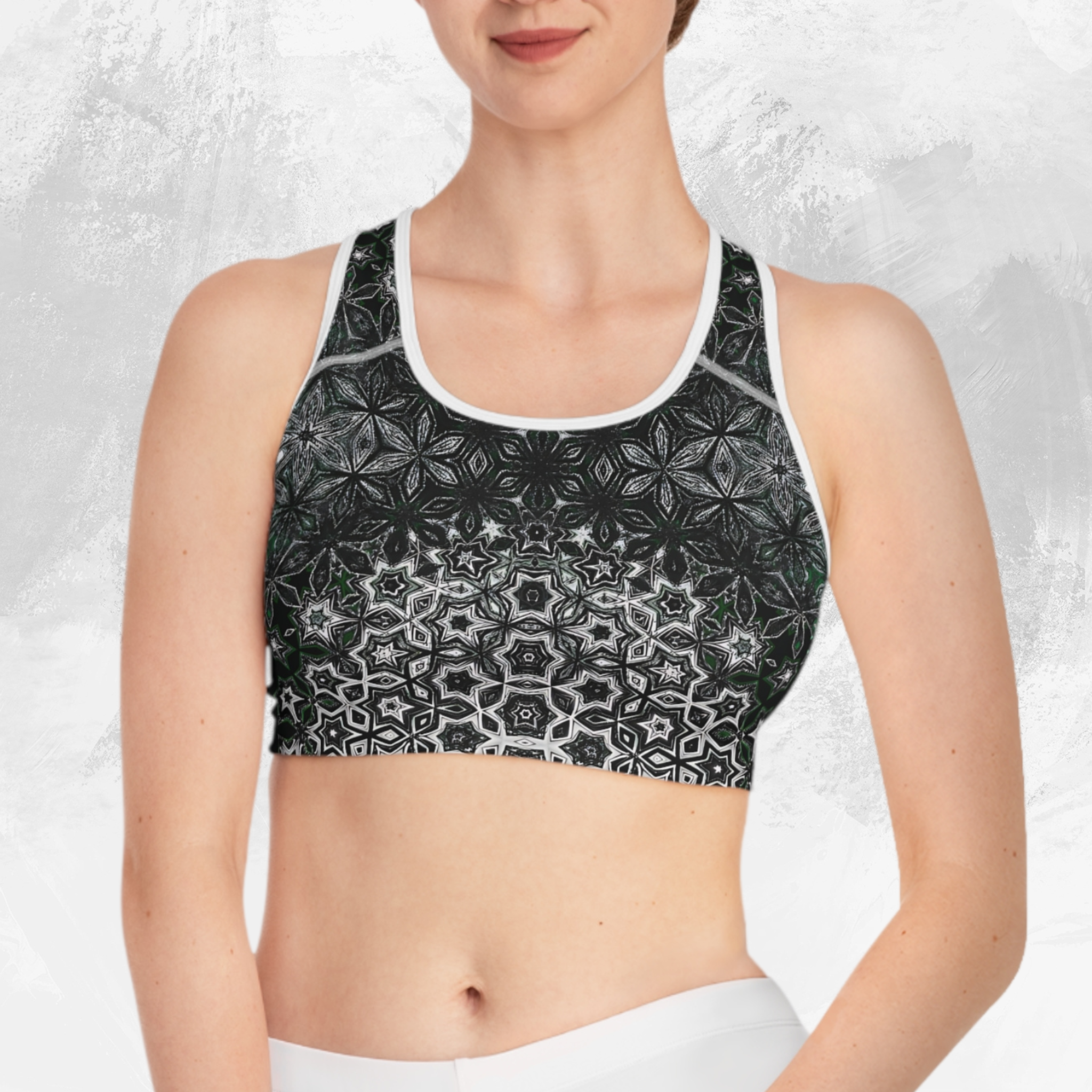 Graphite Glam Seamed Sports Bra