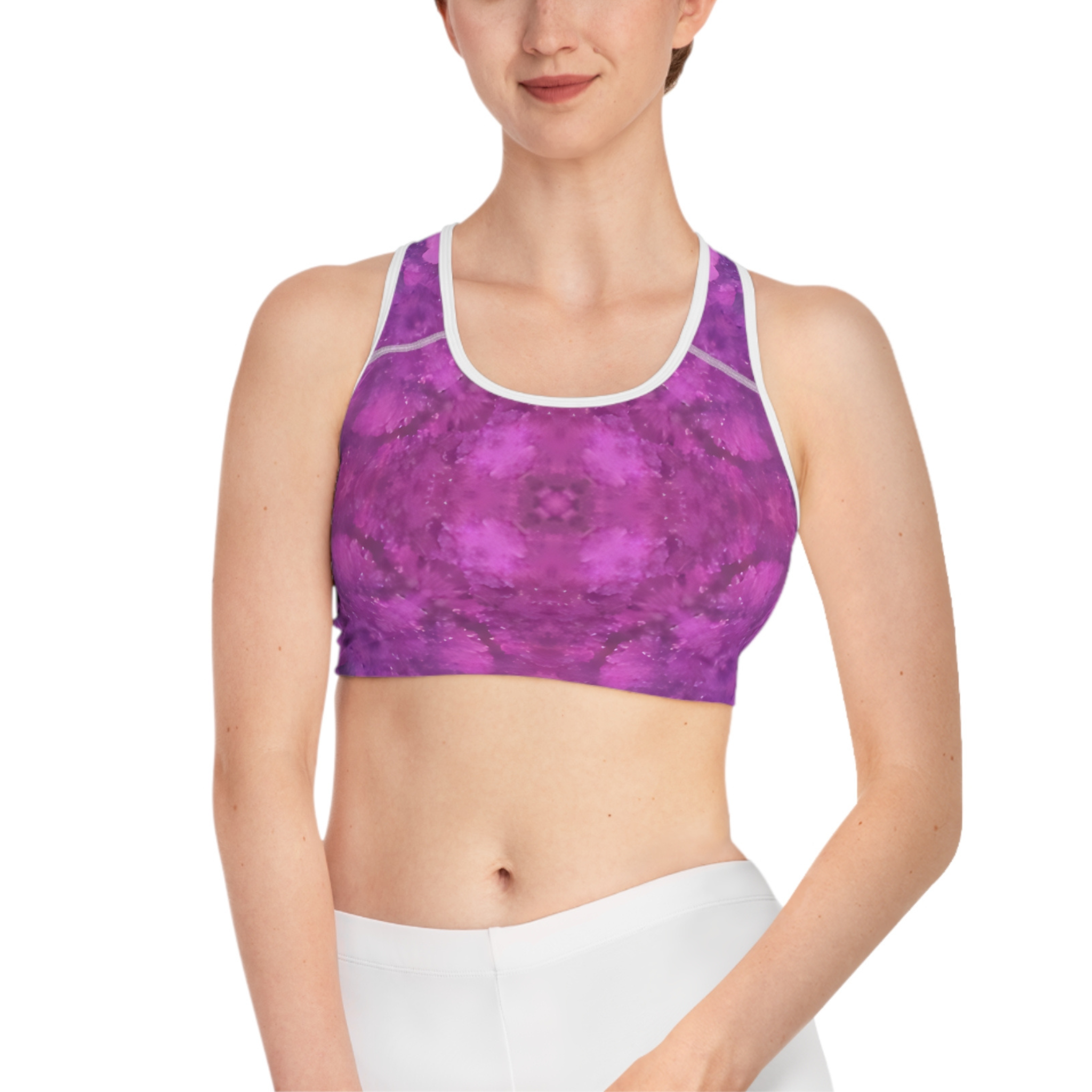 Bold Berry Seamed Sports Bra
