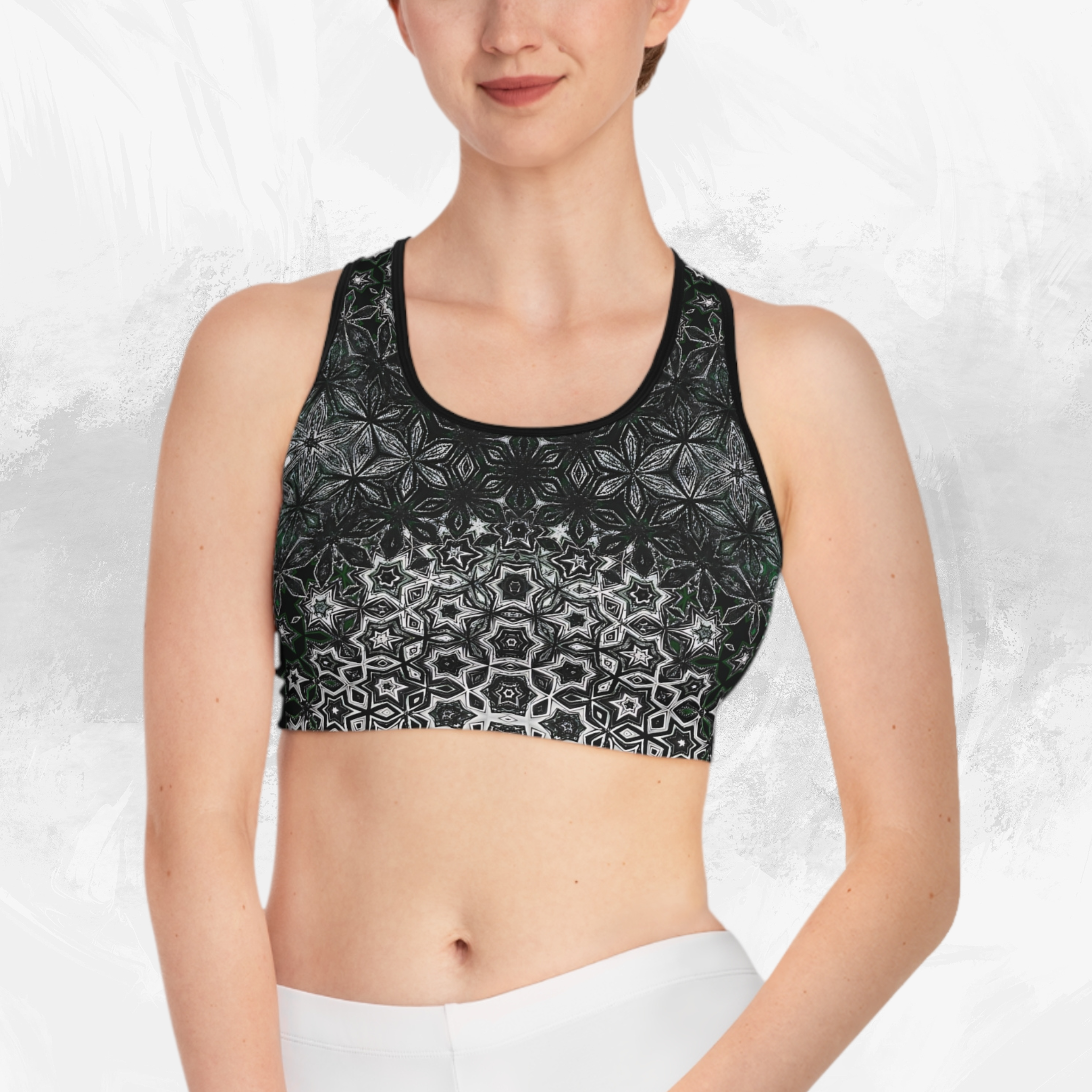 Graphite Glam Seamed Sports Bra
