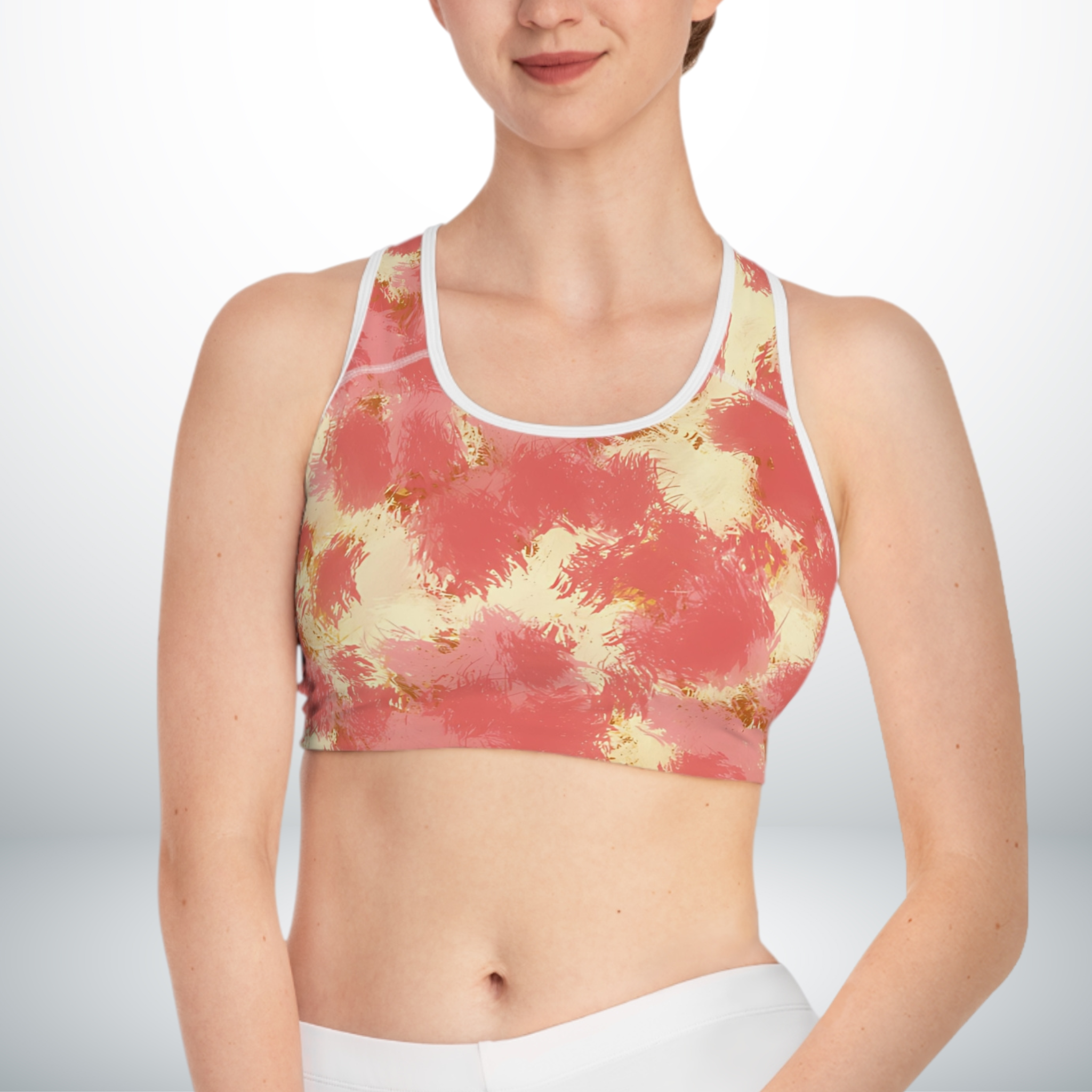 Pink Champagne - Seamed Sports Bra