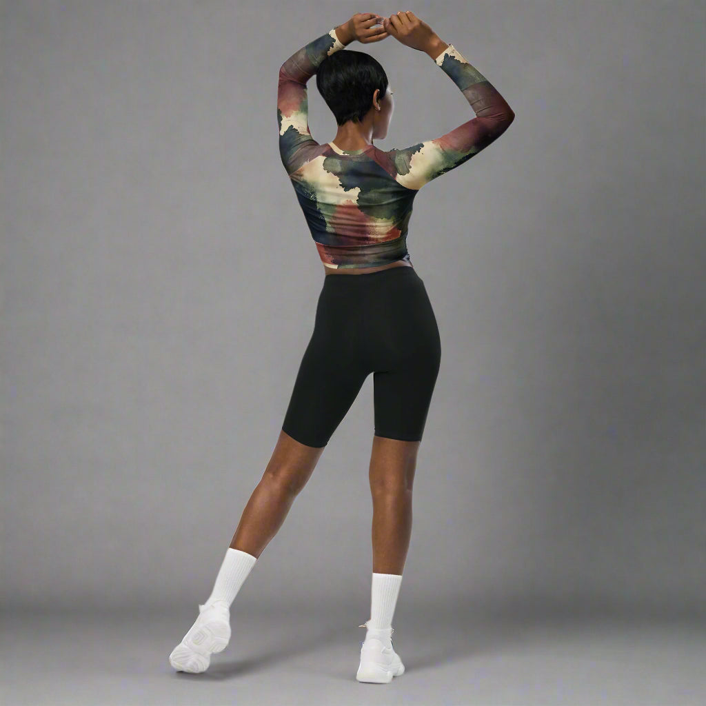 Deep Reflection - Recycled Long-Sleeve Crop Top