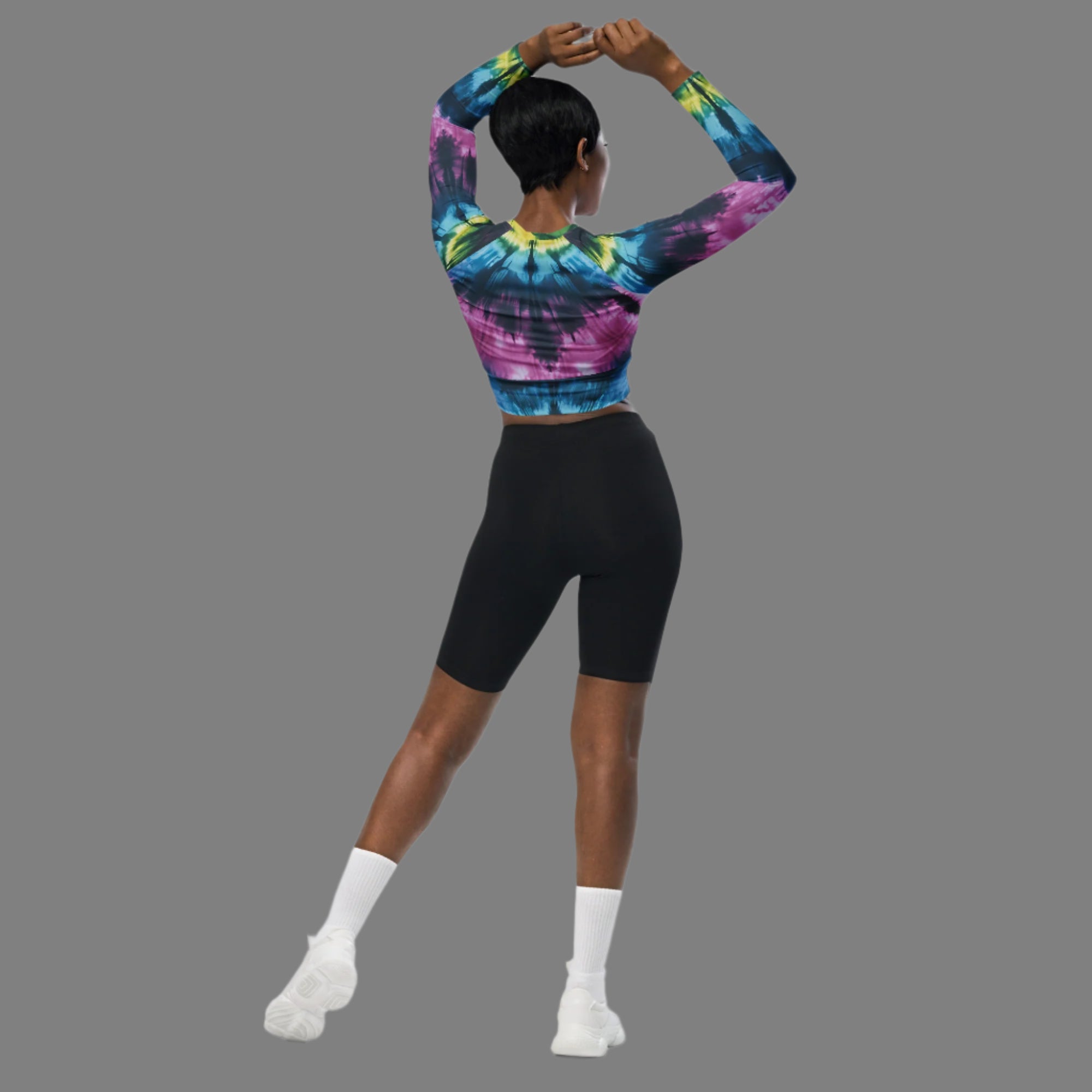 Cosmic Harmony - Recycled Long-Sleeve Crop Top