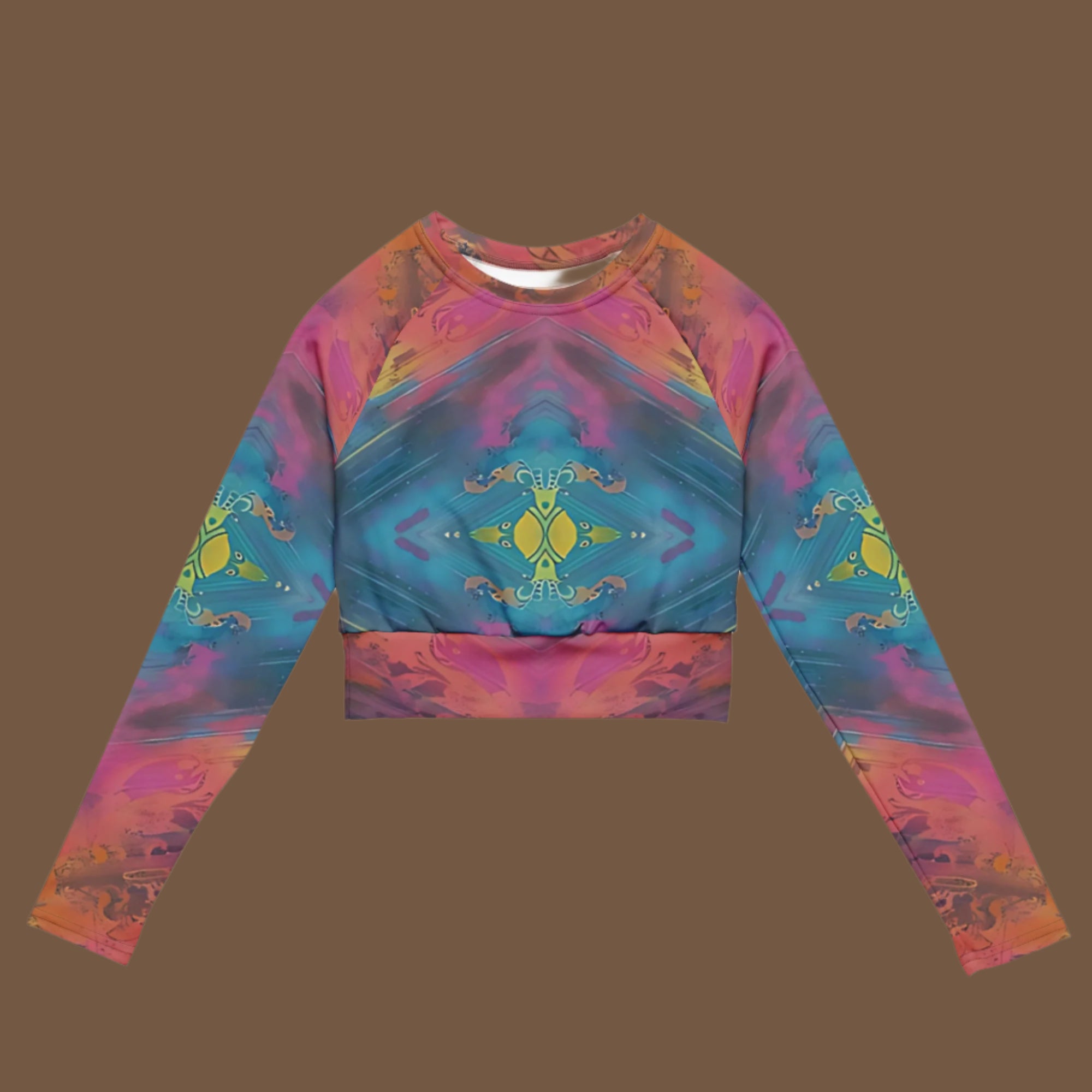 Cotton Candy - Recycled long-sleeve crop top