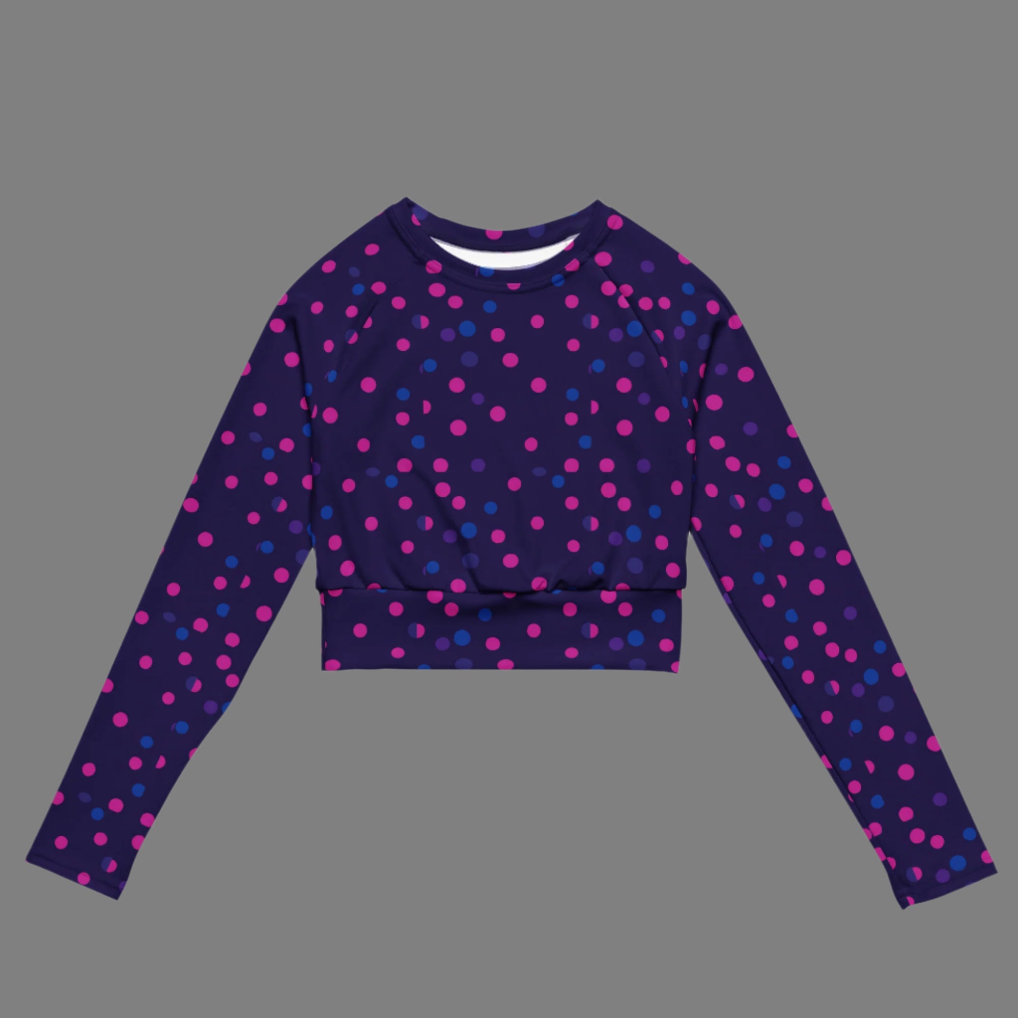 Polka Pop - Recycled Long-Sleeve Crop Top